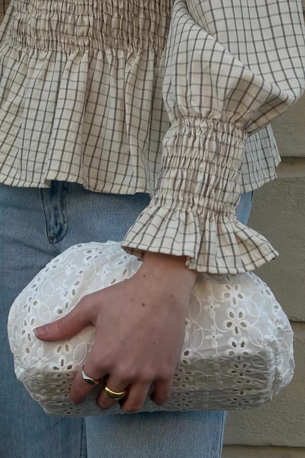 Leonora Smocked Blouse -Cream sold by Ost London product image thumbnail 2