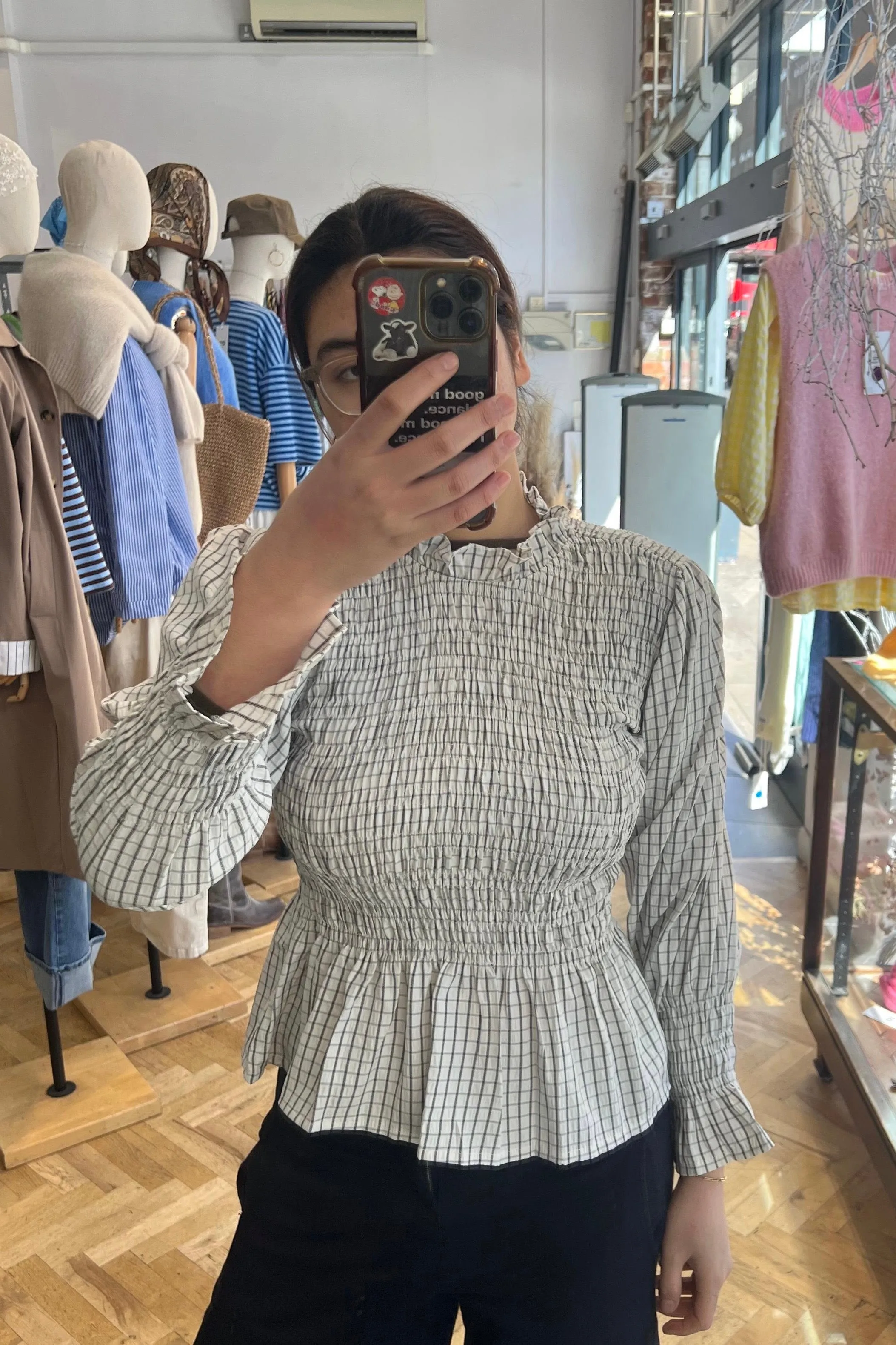 Leonora Smocked Blouse -White sold by Ost London product image thumbnail 2