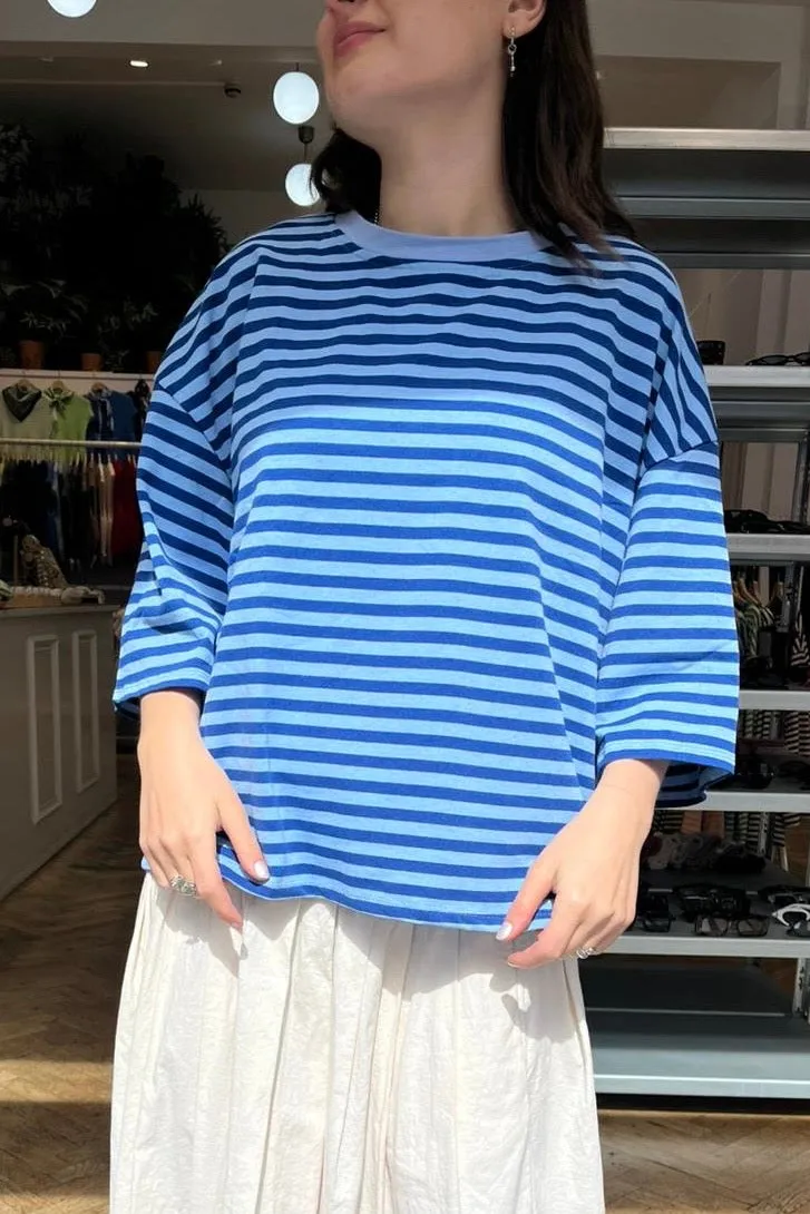 Else Striped T-Shirt -Royal/Blue sold by Ost London product image thumbnail 3