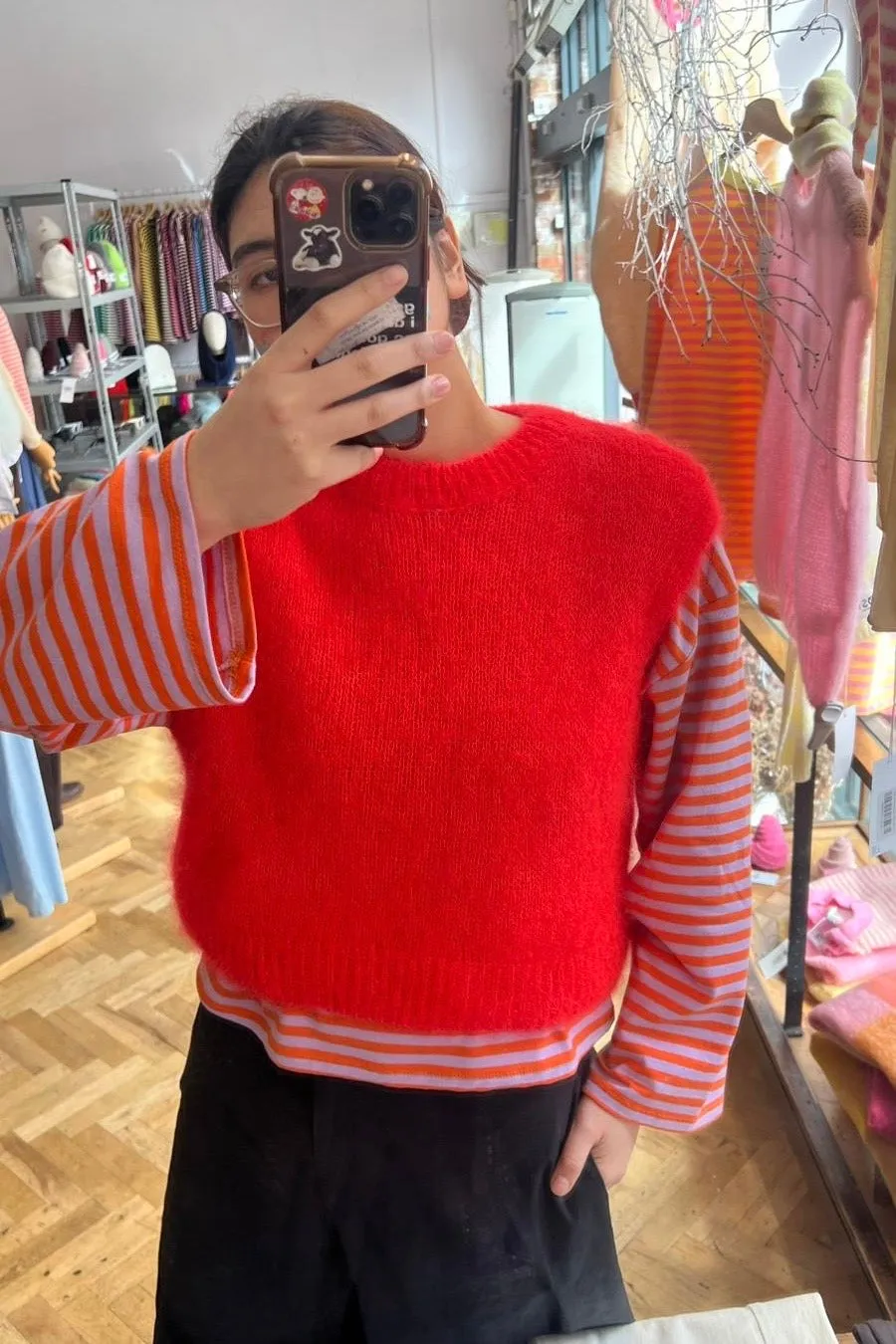 Anna Crewneck -Lilac/Orange sold by Ost London product image thumbnail 4