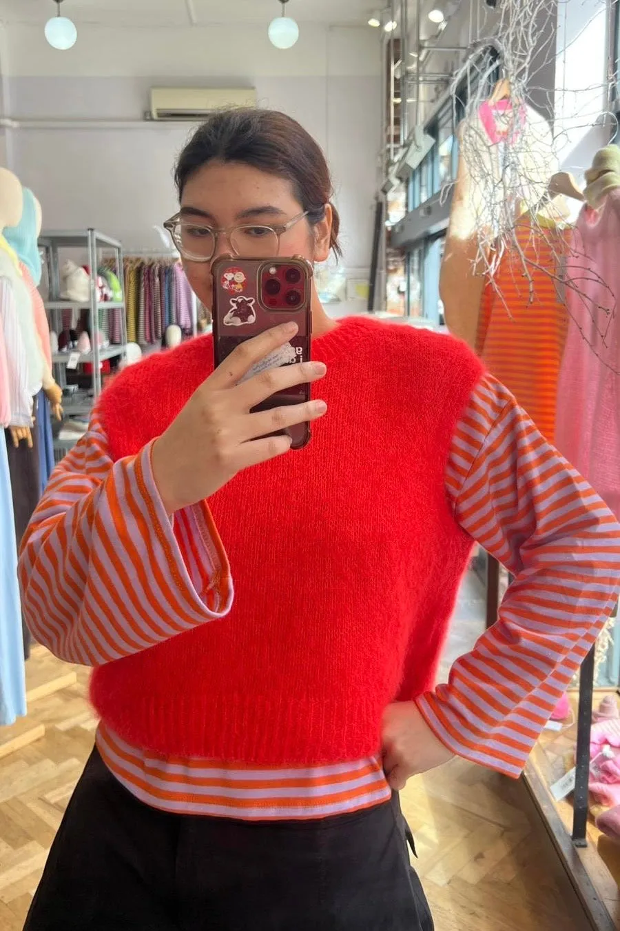 Anna Crewneck -Lilac/Orange sold by Ost London product image thumbnail 2