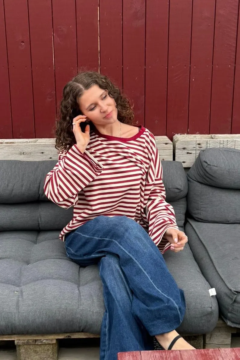 Anna Crewneck -Bordeaux sold by Ost London product image thumbnail 3