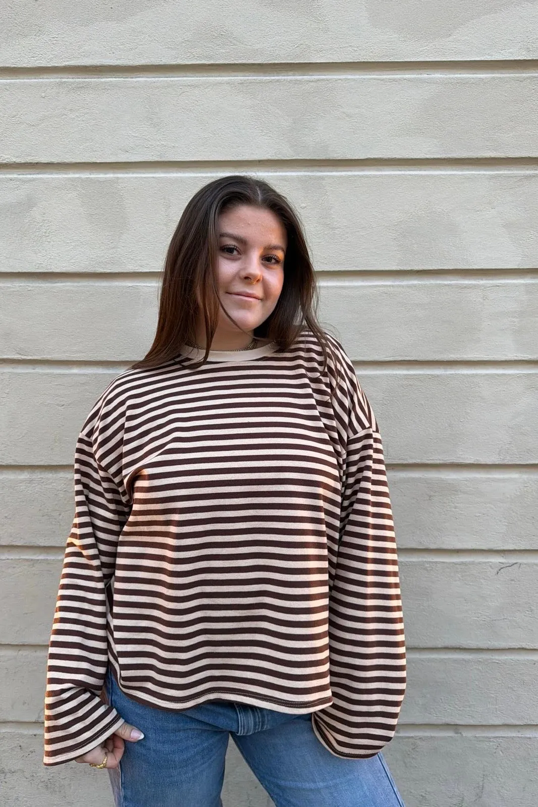 Anna Crewneck -Chocolate/Cream sold by Ost London product image thumbnail 4