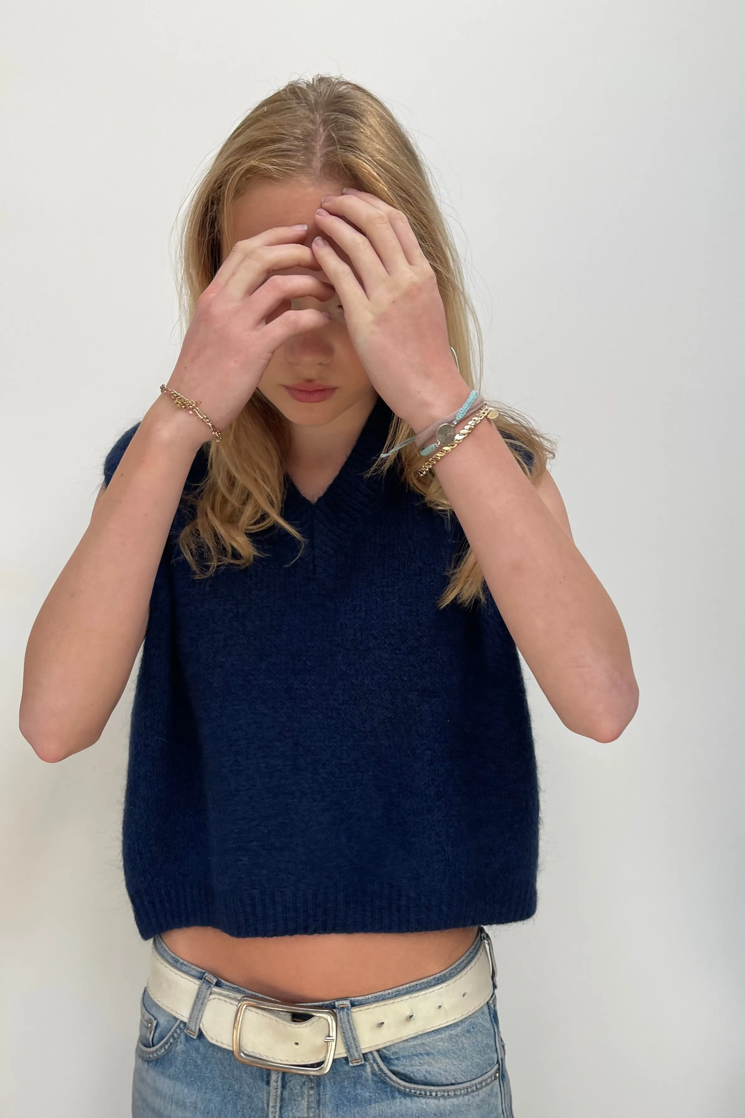 Tessa Mohair Vest -Navy sold by Ost London product image thumbnail 2