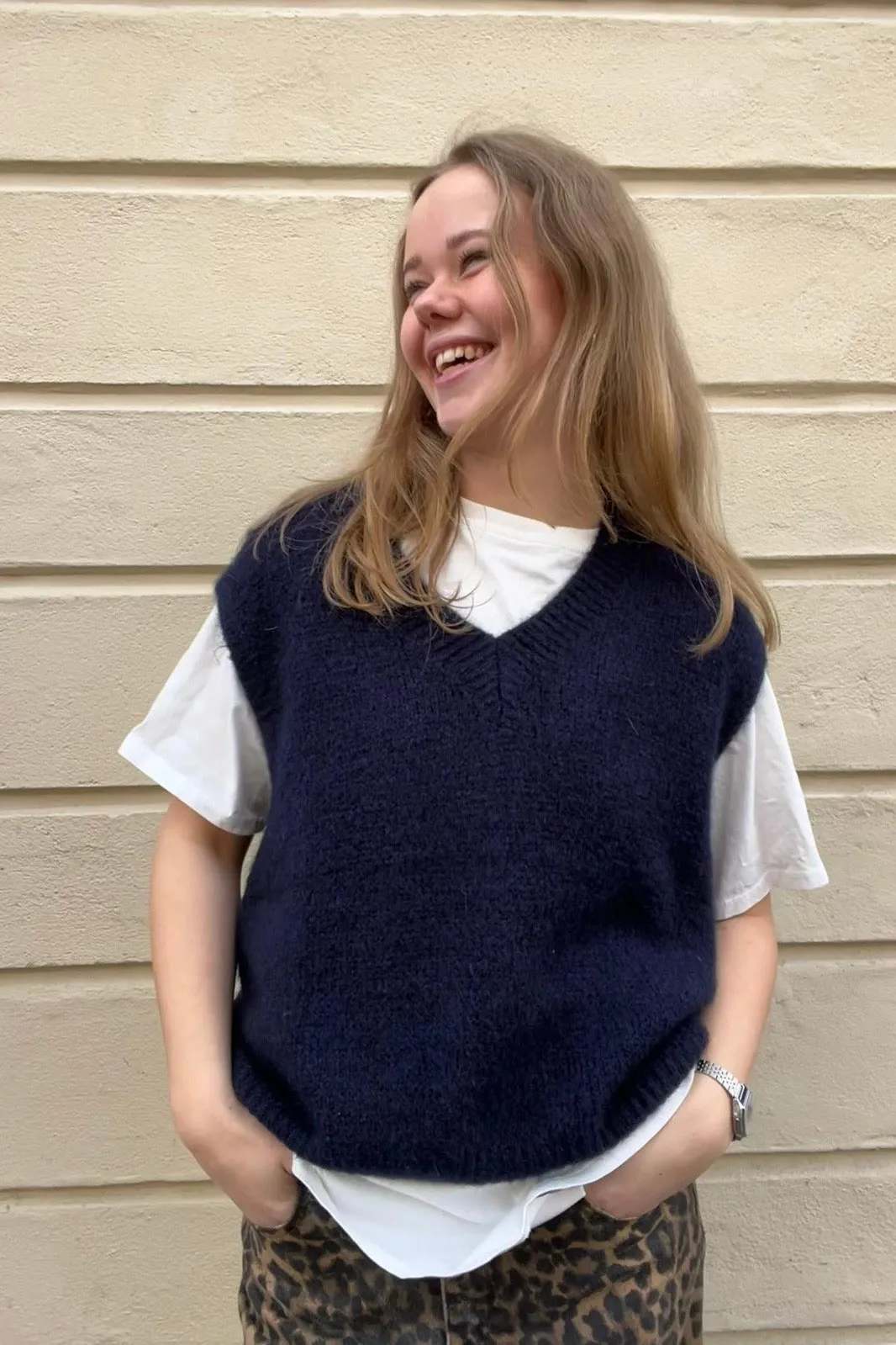 Tessa Mohair Vest -Navy sold by Ost London product image thumbnail 4