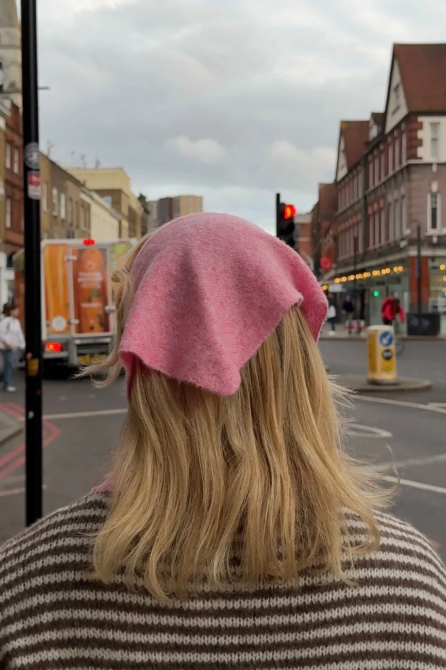 Mynte Triangel Scarf -Candy Pink sold by Ost London product image thumbnail 2