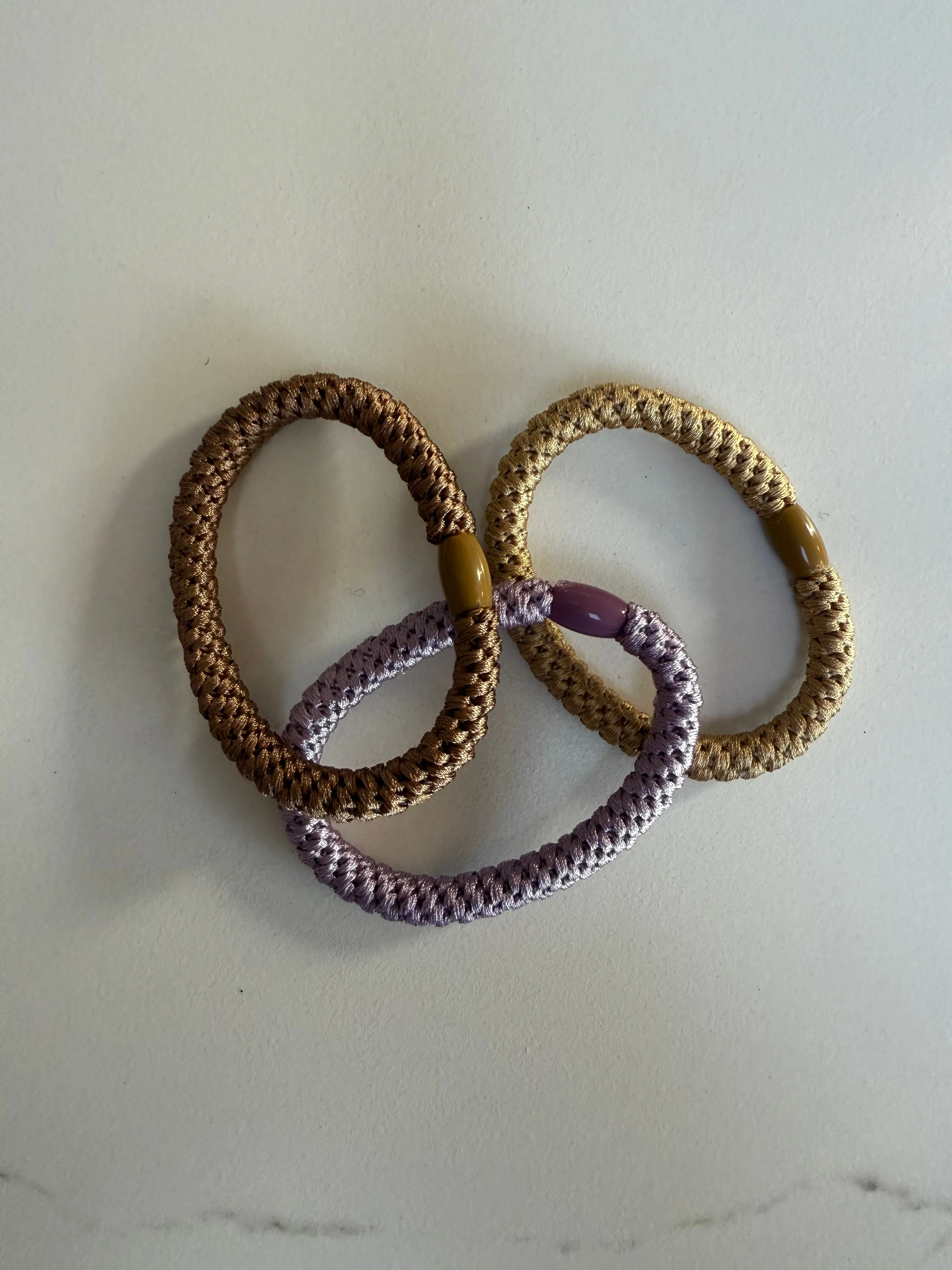 Puk Woven Hair Ties 10pack -Neutral sold by Ost London
