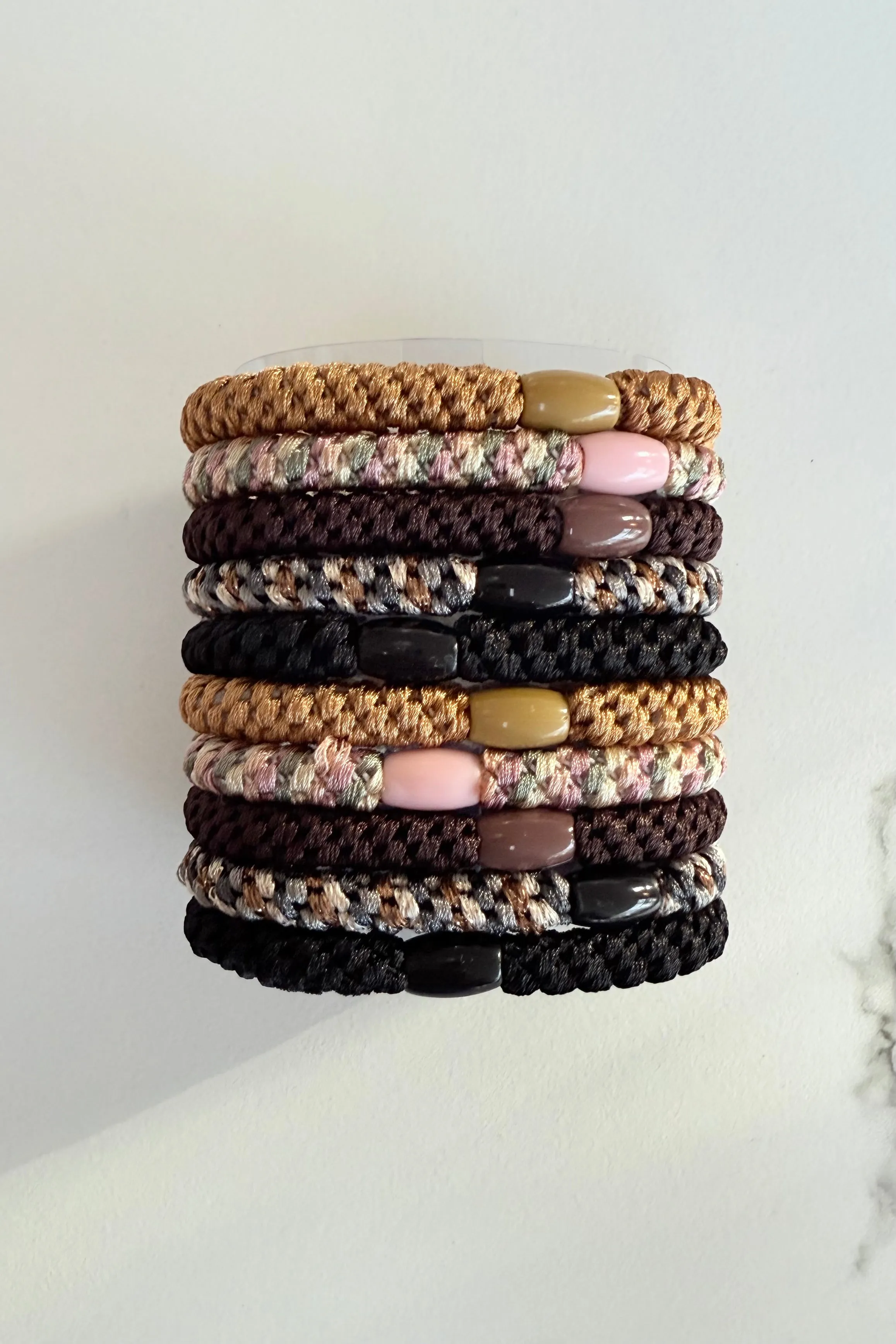 Puk Woven Hair Ties 10pack -Brown sold by Ost London product image thumbnail 2