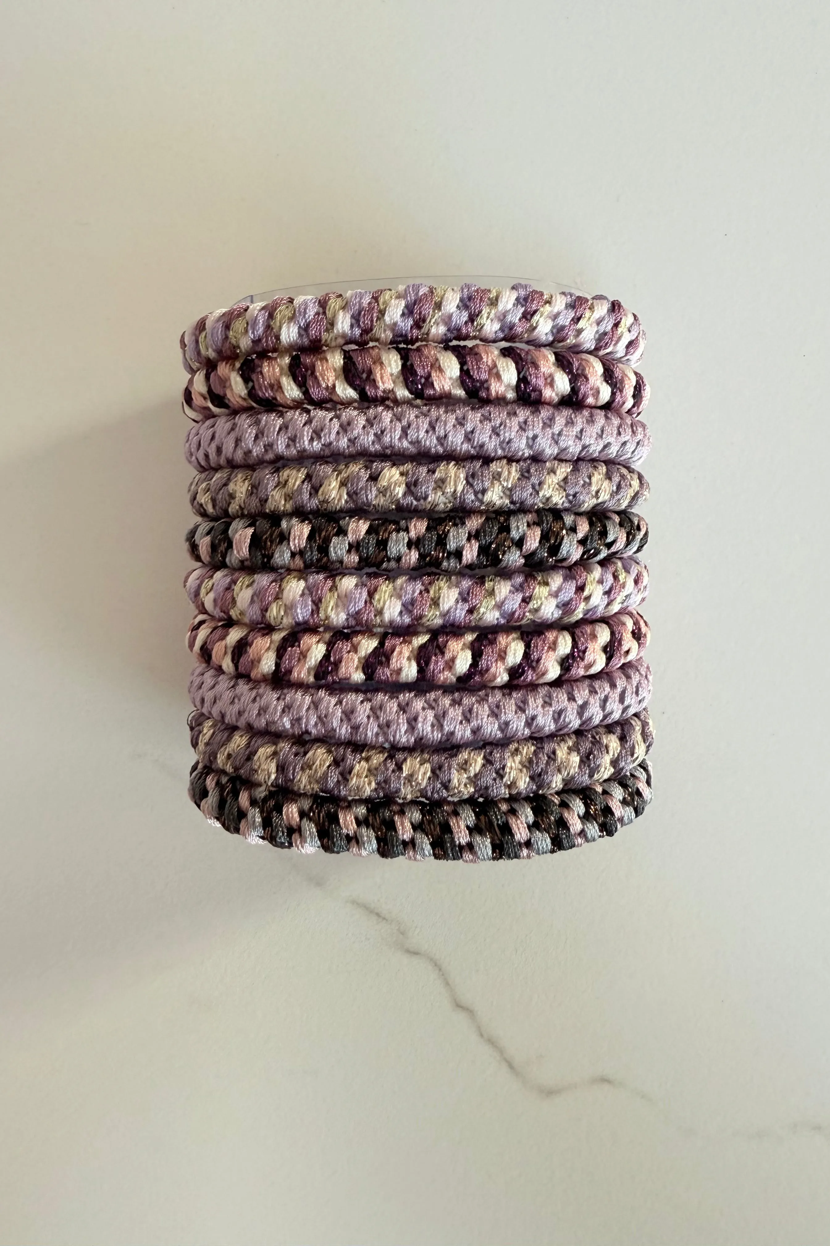 Puk Woven Hair Ties 10 Pack -Lilac sold by Ost London product image thumbnail 2