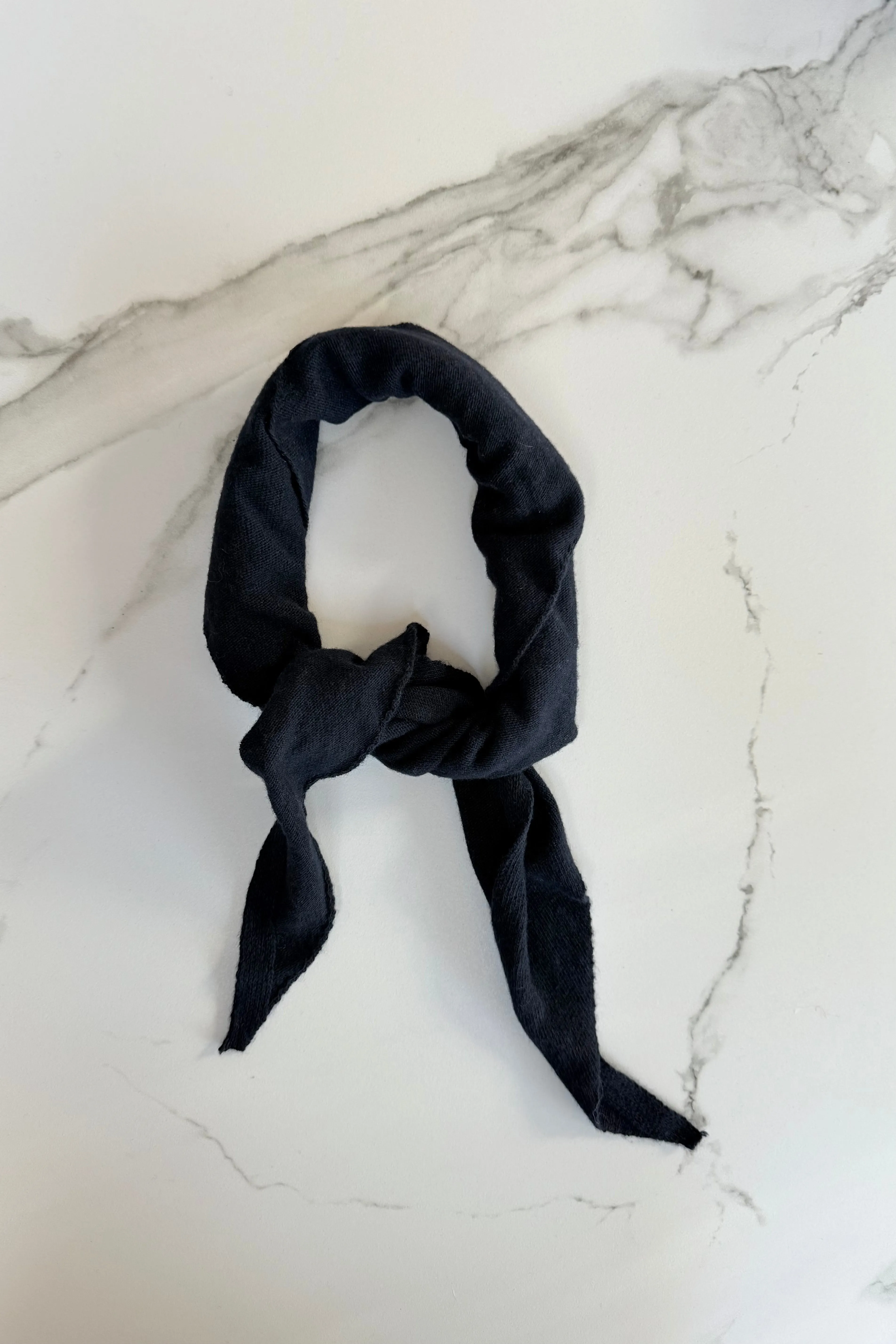 Dina Cashmere Triangle Scarf -Navy sold by Ost London product image thumbnail 4