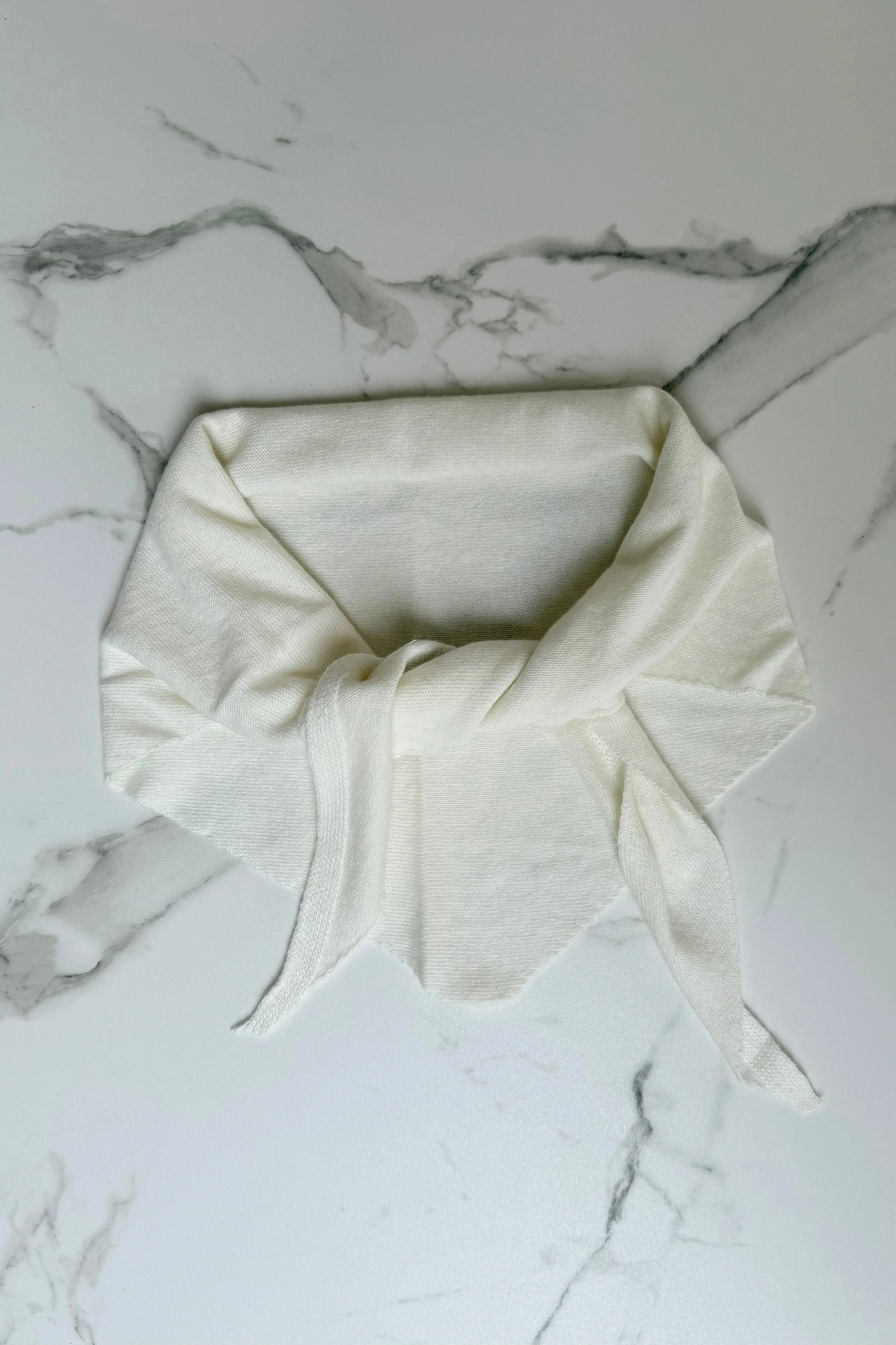 Dina Cashmere Triangle Scarf -Cream sold by Ost London