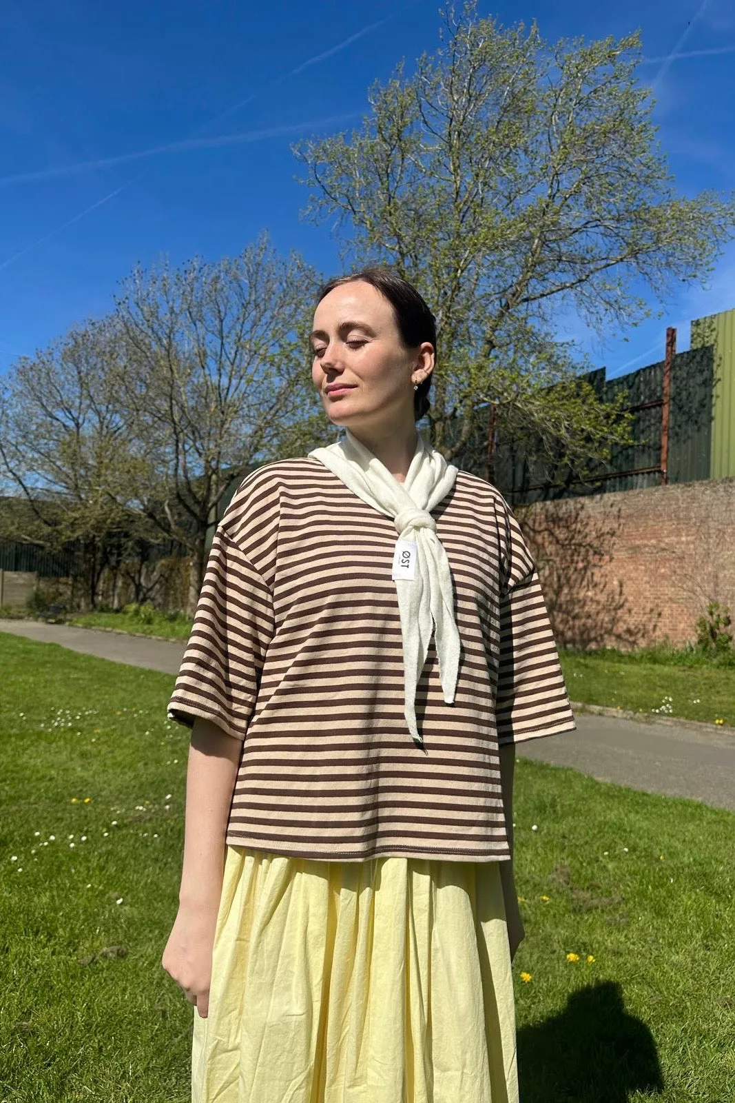 Dina Cashmere Triangle Scarf -Cream sold by Ost London product image thumbnail 4