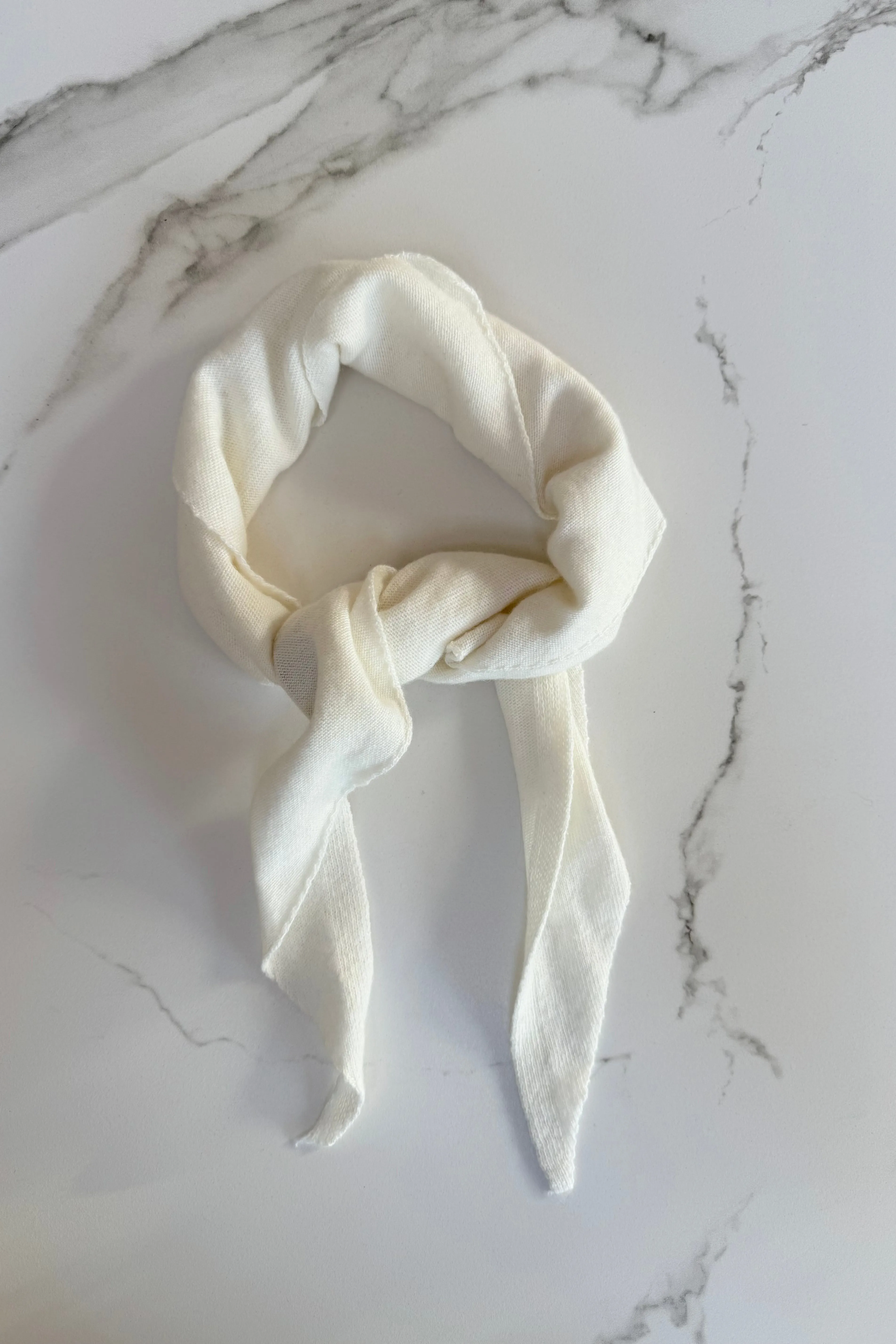 Dina Cashmere Triangle Scarf -Cream sold by Ost London product image thumbnail 5