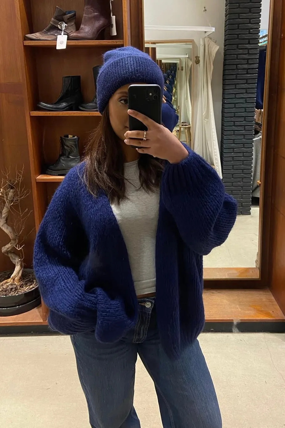 Smila Mohair Cardigan -Navy sold by Ost London product image thumbnail 3