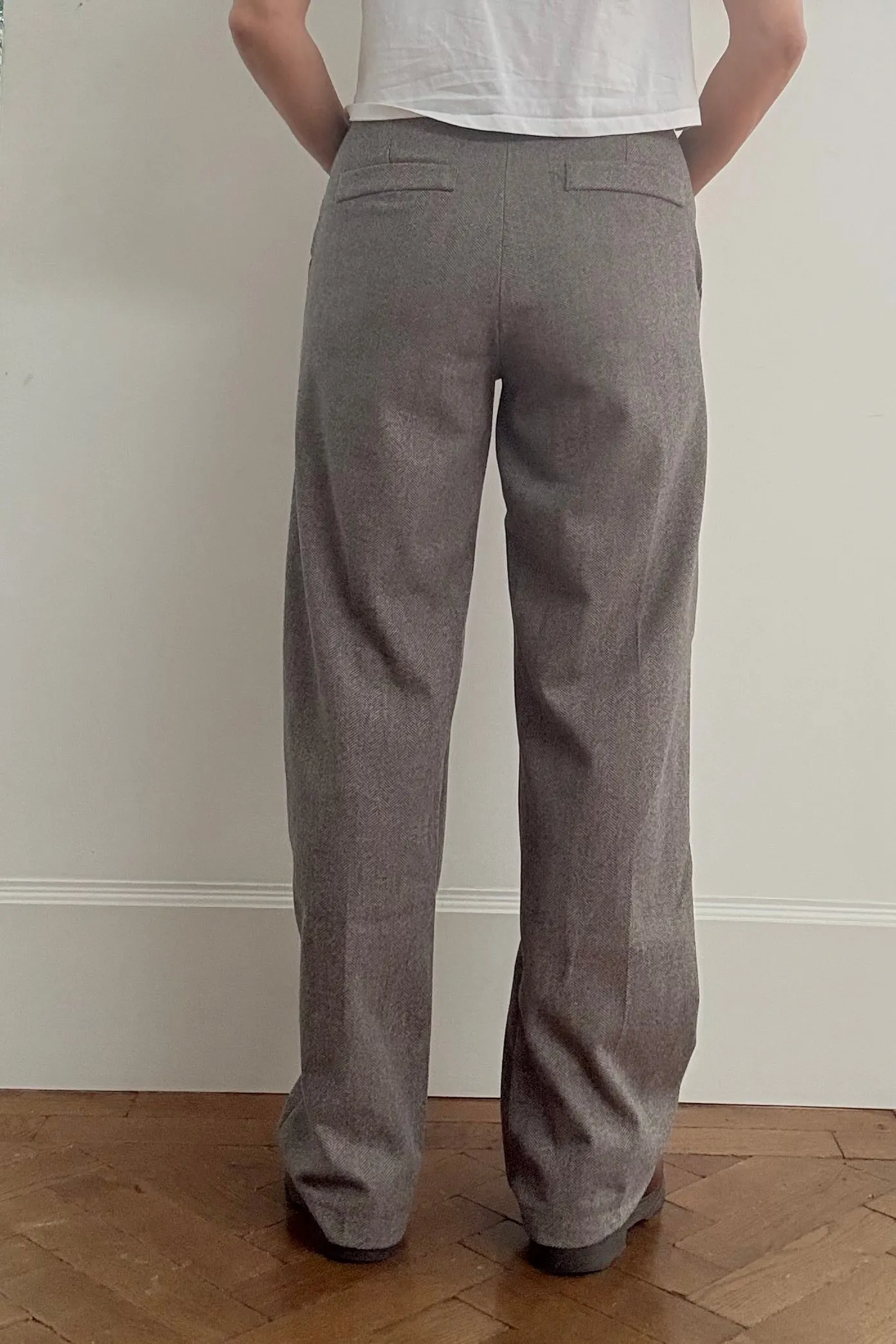 Selma Herringbone Trousers -Brown sold by Ost London product image thumbnail 3