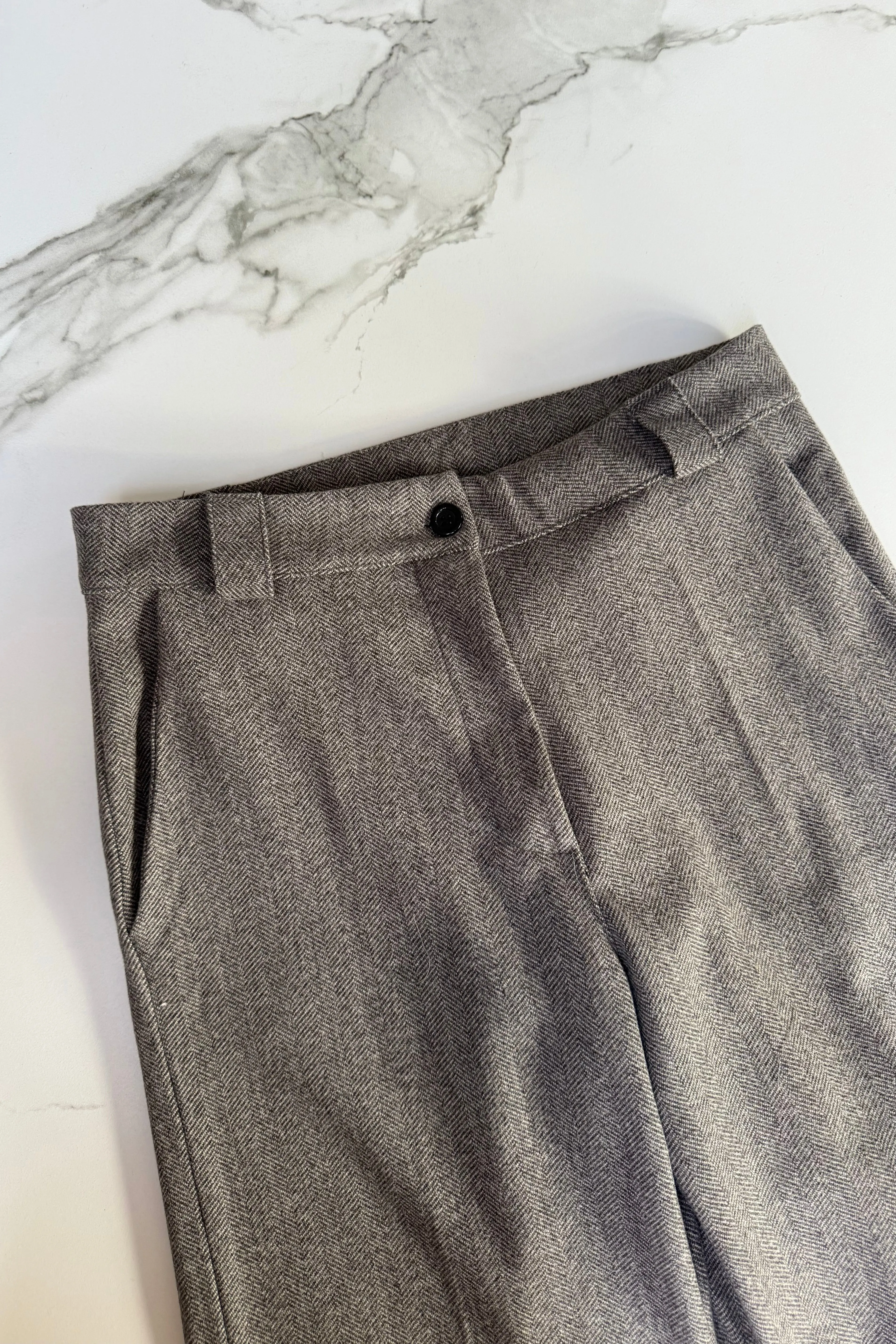 Selma Herringbone Trousers -Brown sold by Ost London product image thumbnail 4