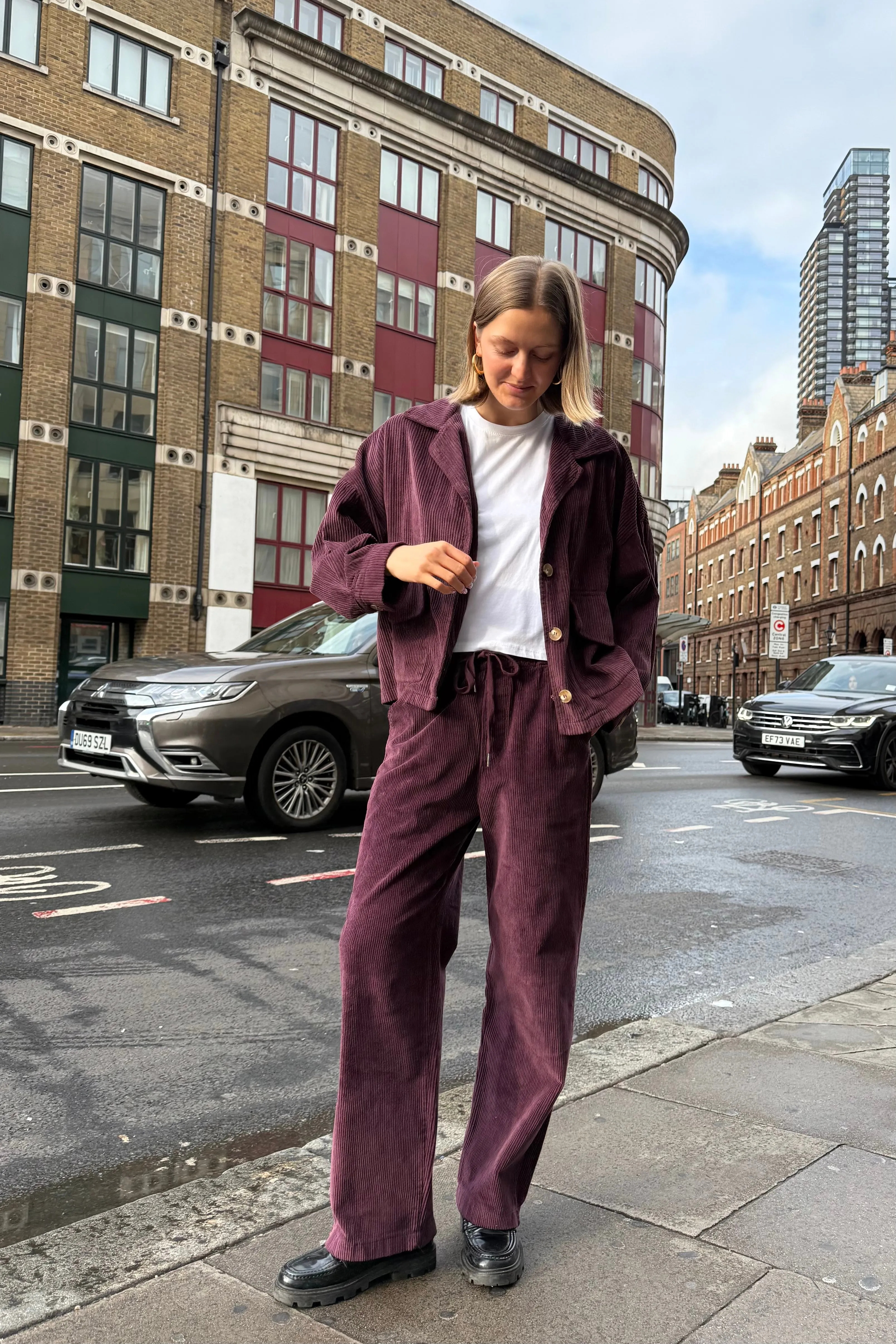Janne Corduroy Jacket -Bordeaux sold by Ost London product image thumbnail 4