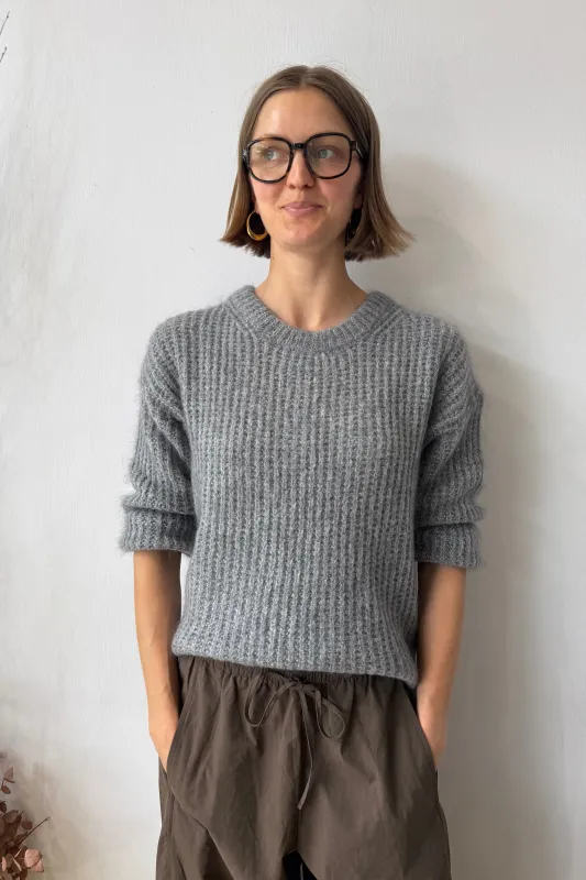 Johanne Mohair Jumper -Charcoal made by Ost London