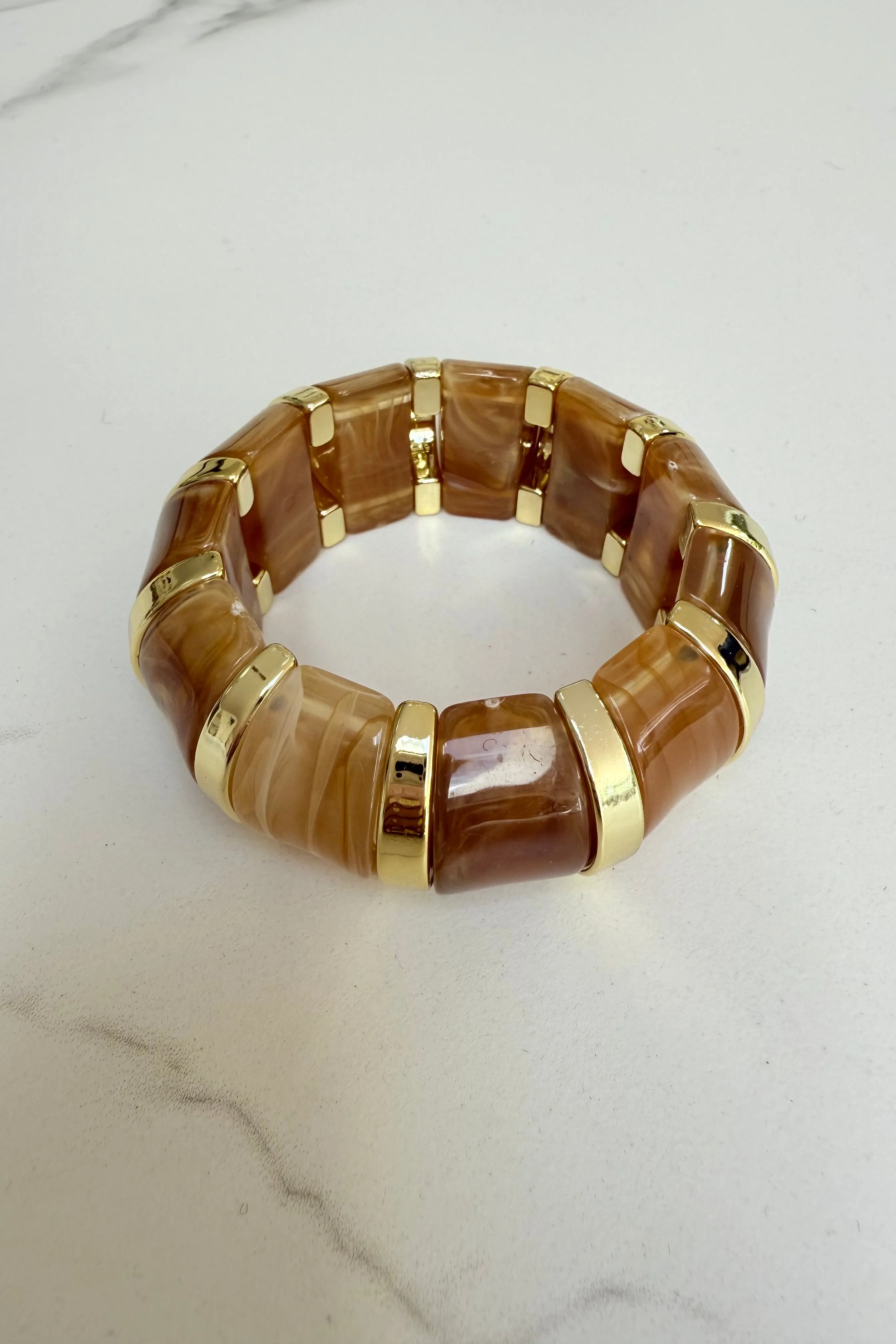 Amber Gold Round Bangle sold by Ost London