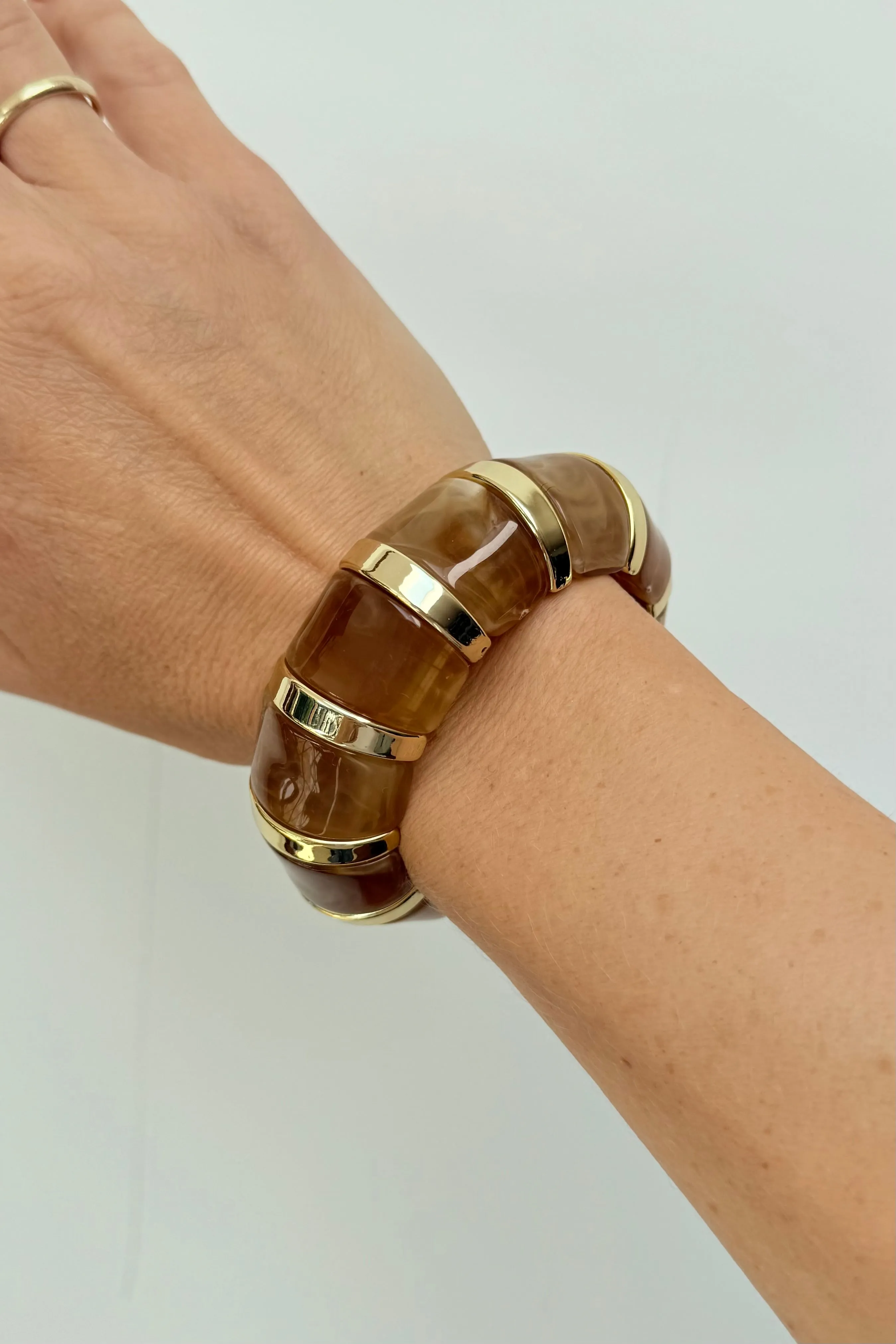 Amber Gold Round Bangle sold by Ost London product image thumbnail 2