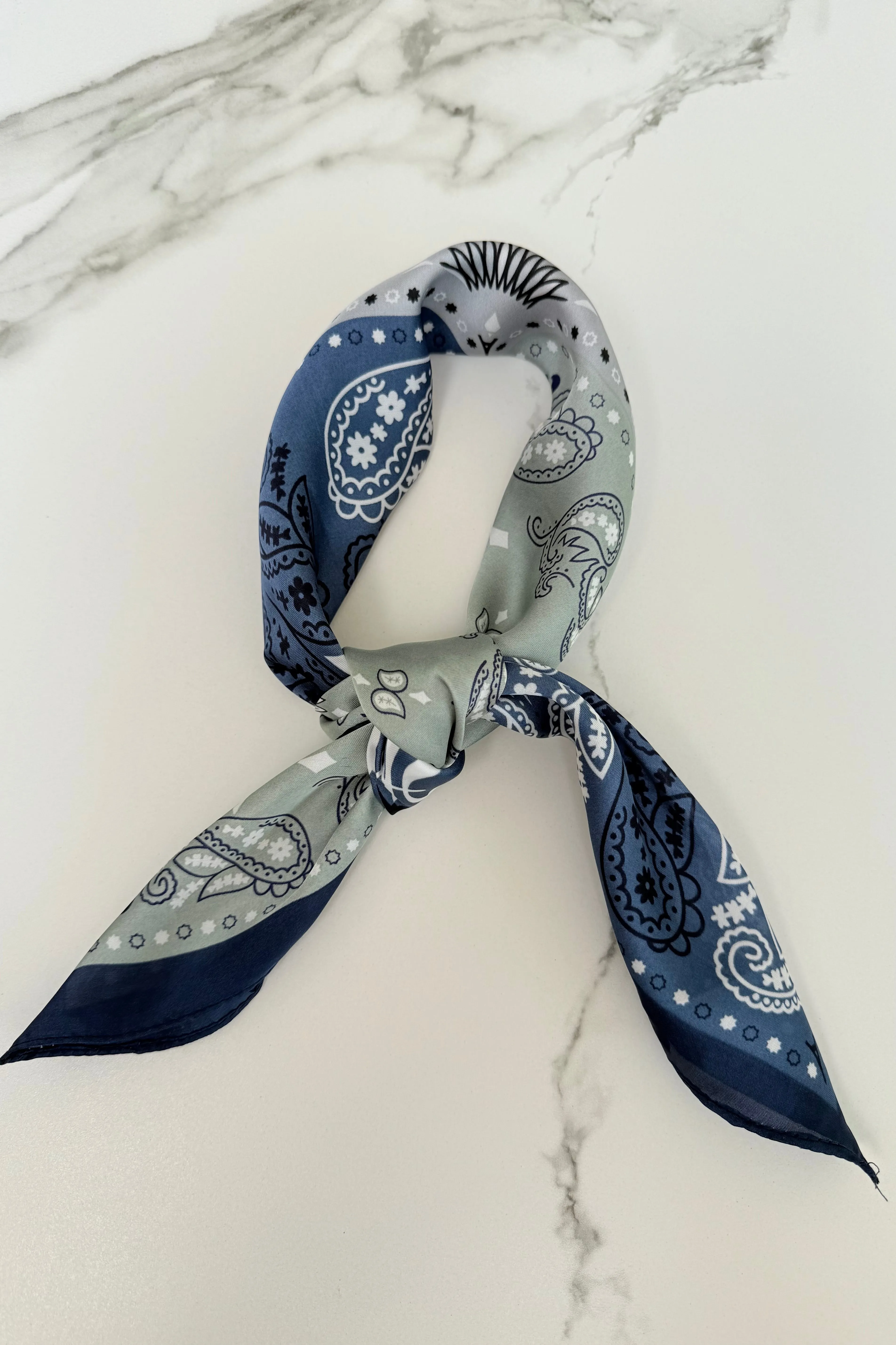 Vilja Scarf -Retro Blue sold by Ost London product image thumbnail 2