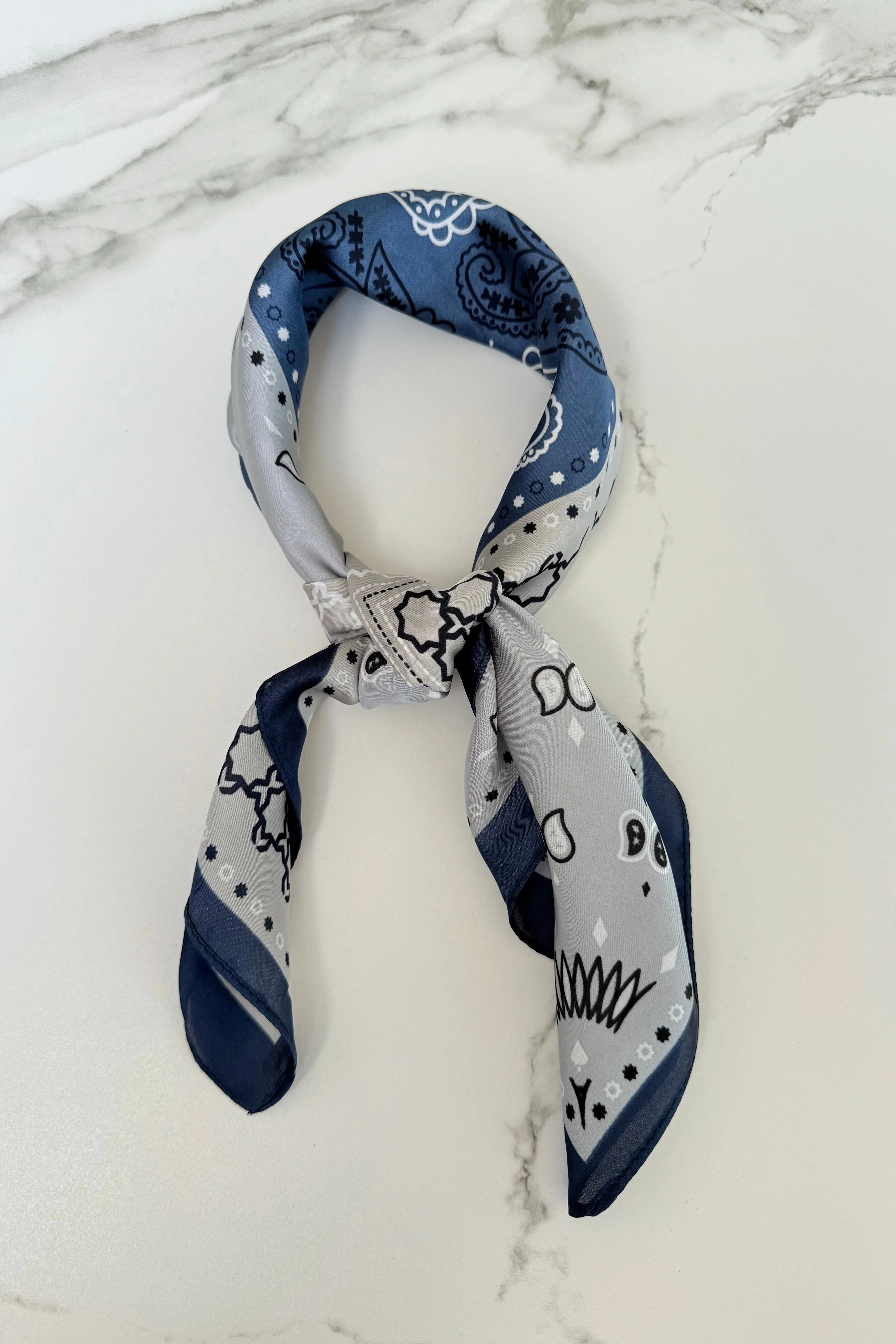 Vilja Scarf -Retro Blue sold by Ost London
