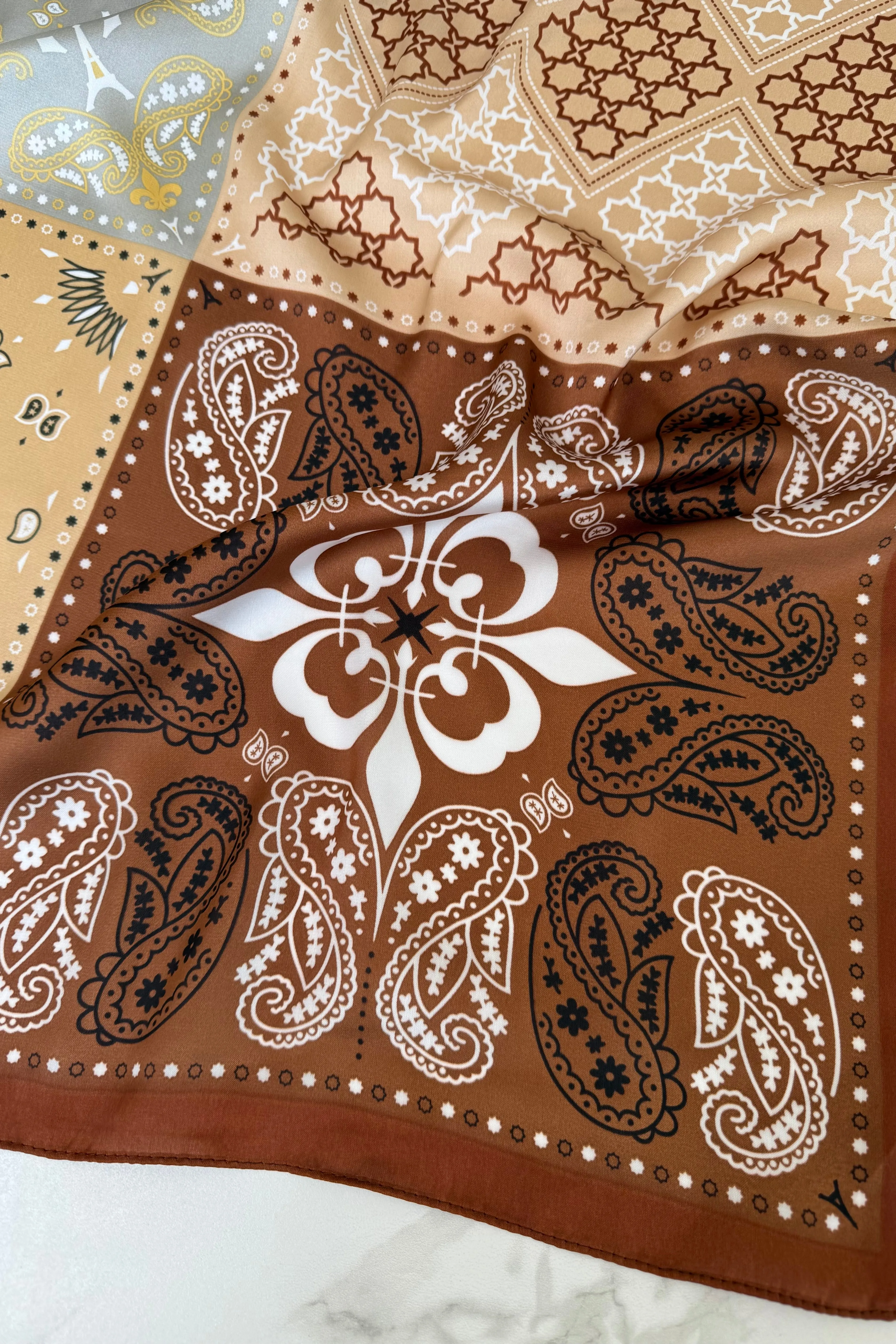 Vilja Scarf -Retro Brown sold by Ost London product image thumbnail 5