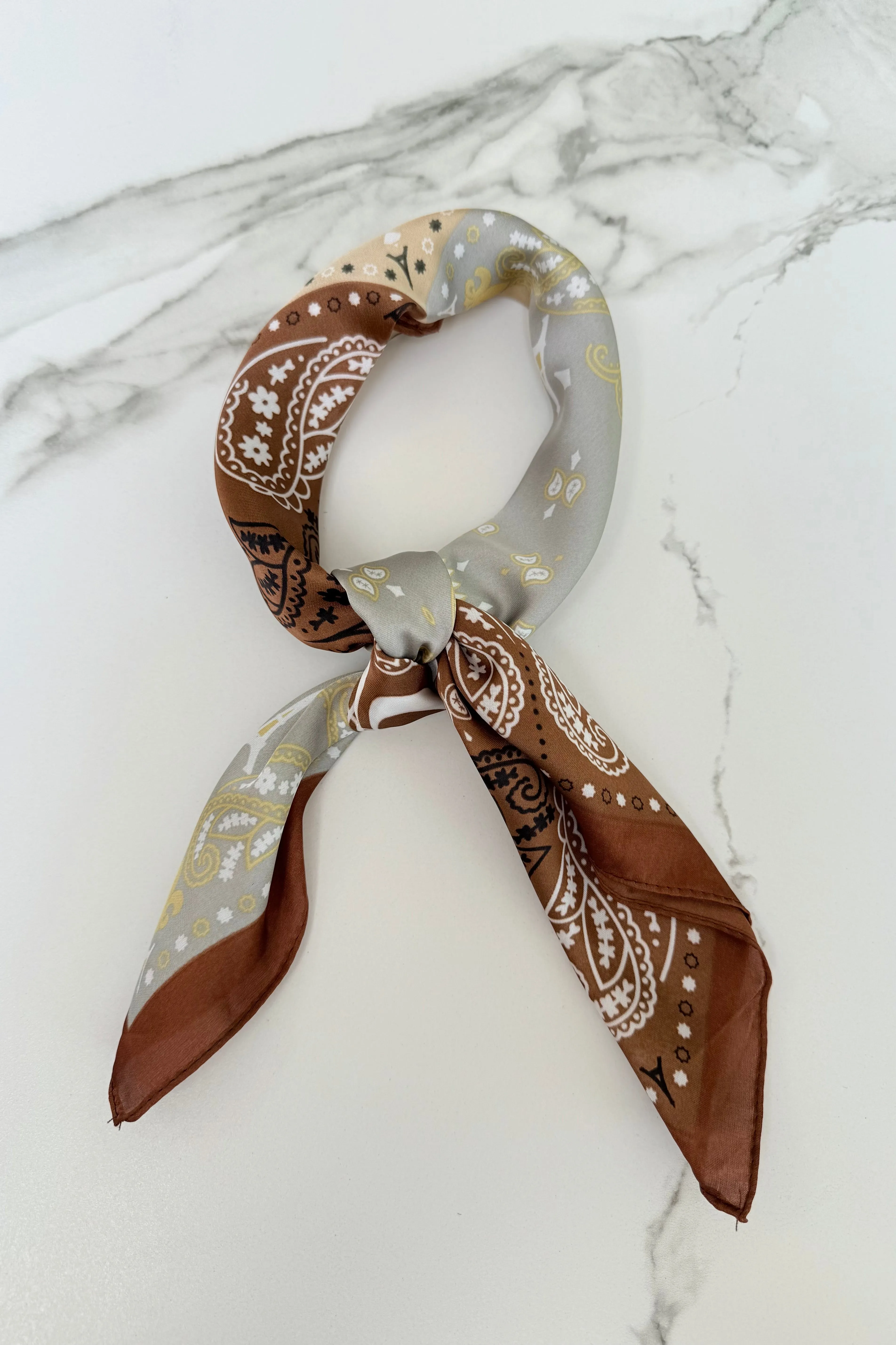 Vilja Scarf -Retro Brown sold by Ost London