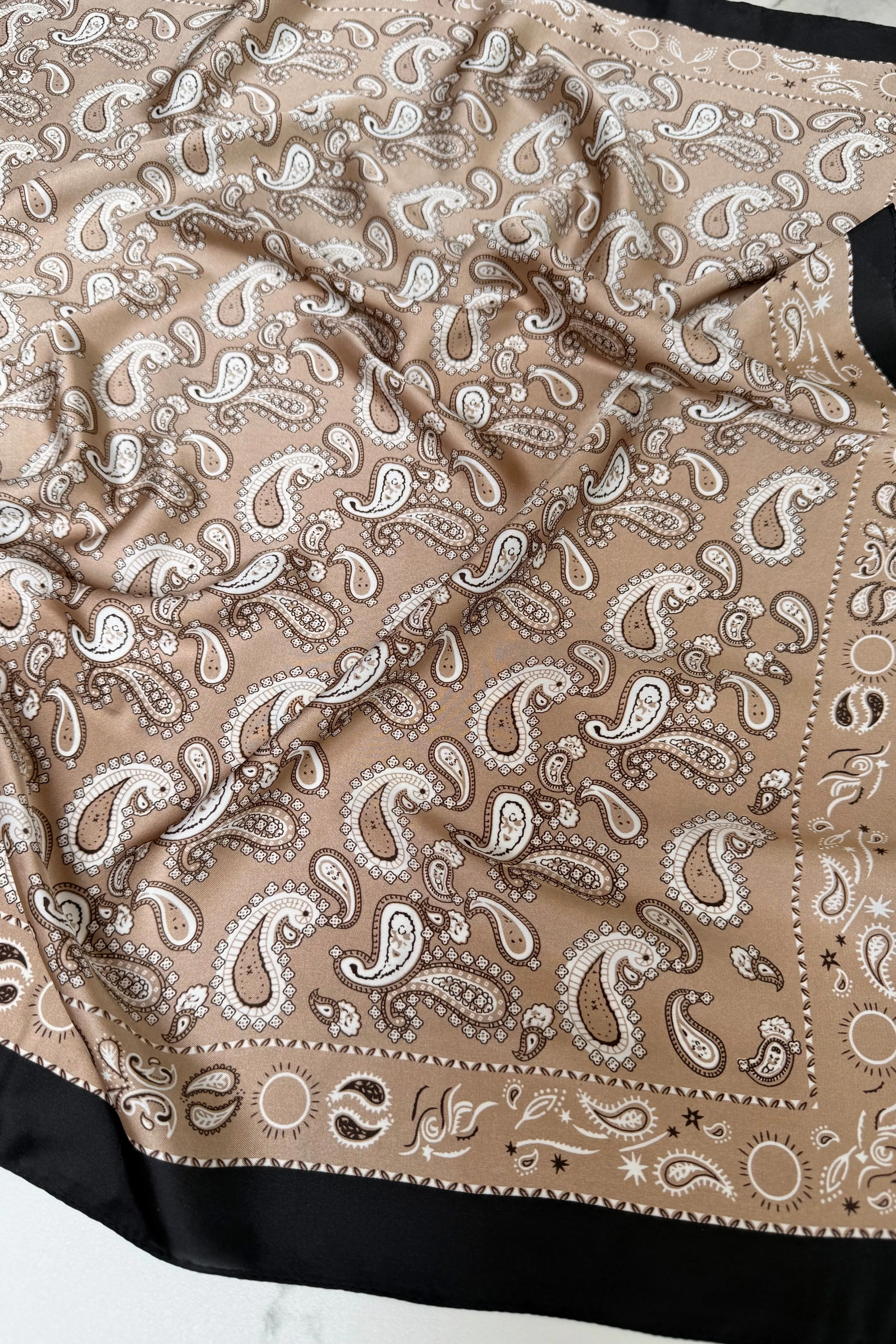 Vilja Scarf -Beige Paisley sold by Ost London product image thumbnail 3