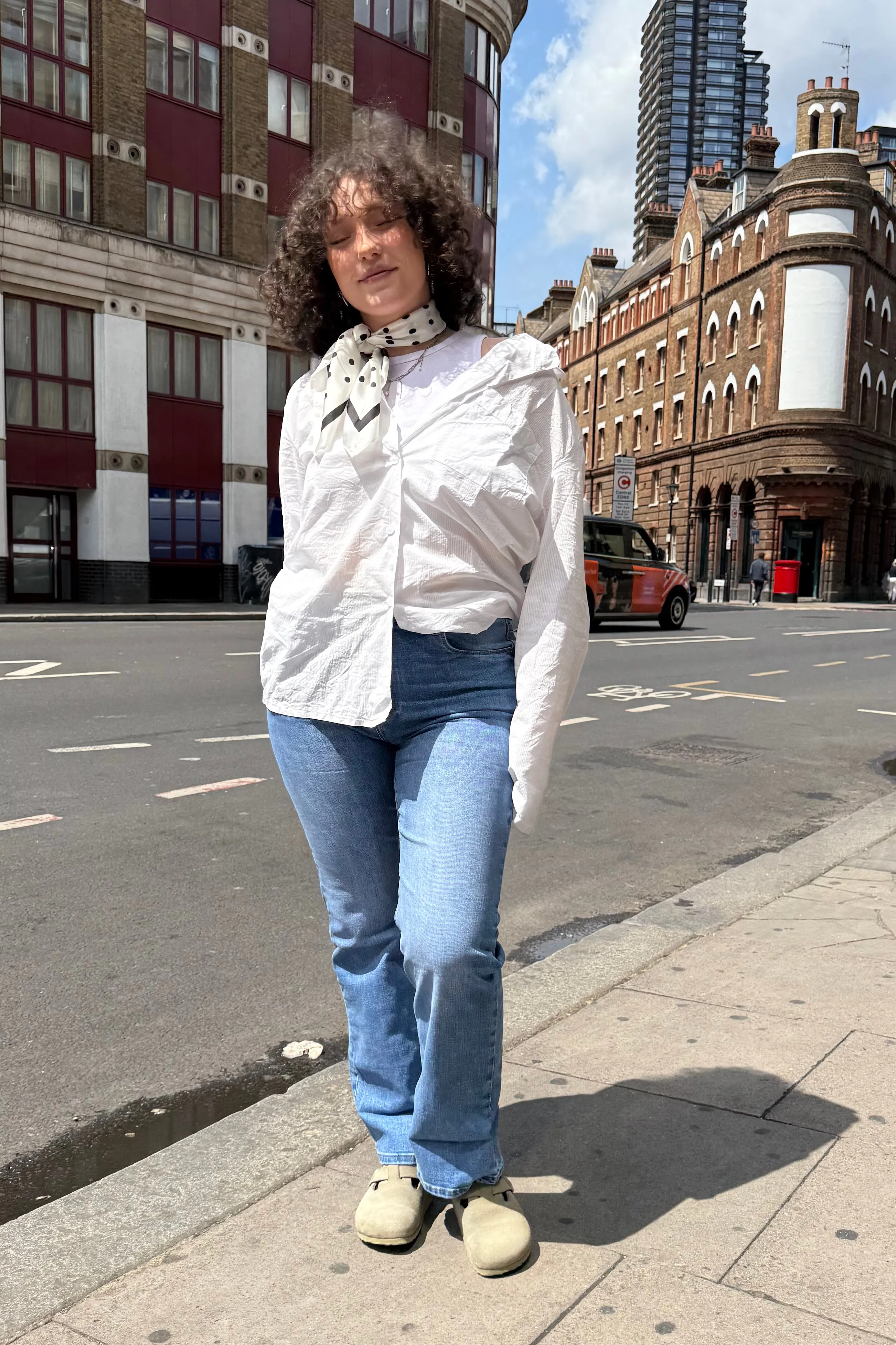 Astrid High Waist Jeans -Mid Blue sold by Ost London product image thumbnail 5
