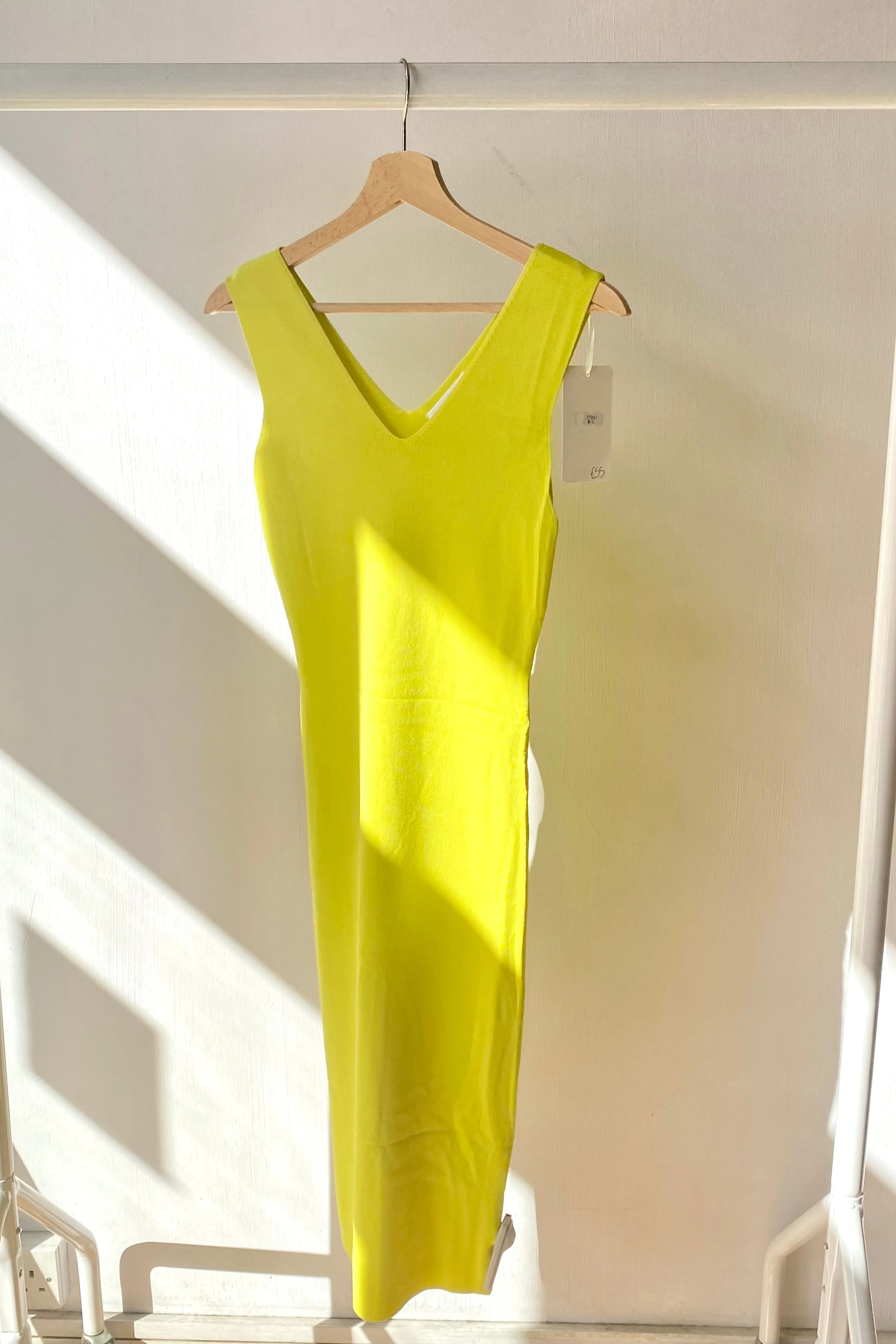 Julie V Neck Dress -Lime sold by Ost London product image thumbnail 2