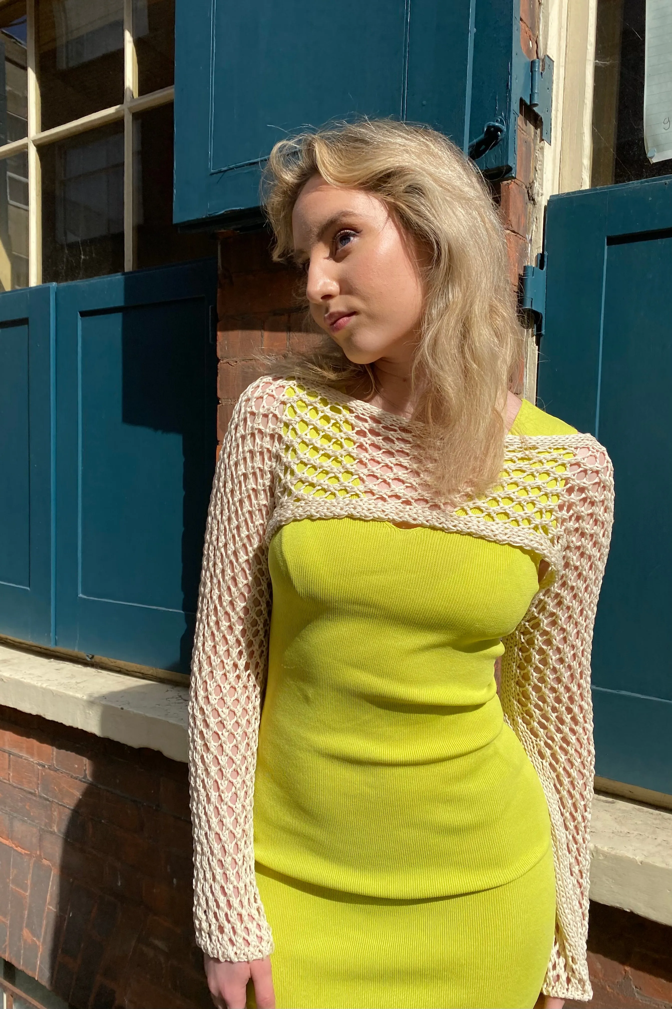 Julie V Neck Dress -Lime sold by Ost London product image thumbnail 3