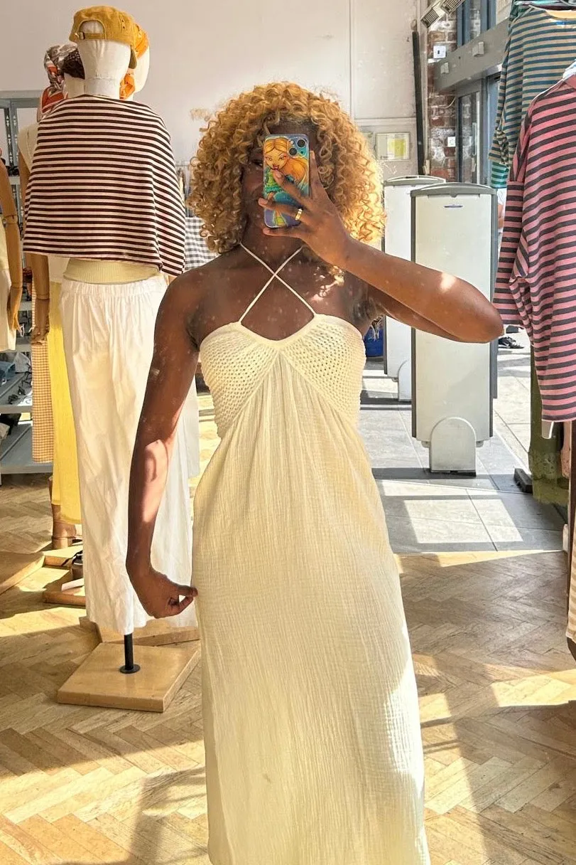 Elenor Dress -Cream sold by Ost London product image thumbnail 2