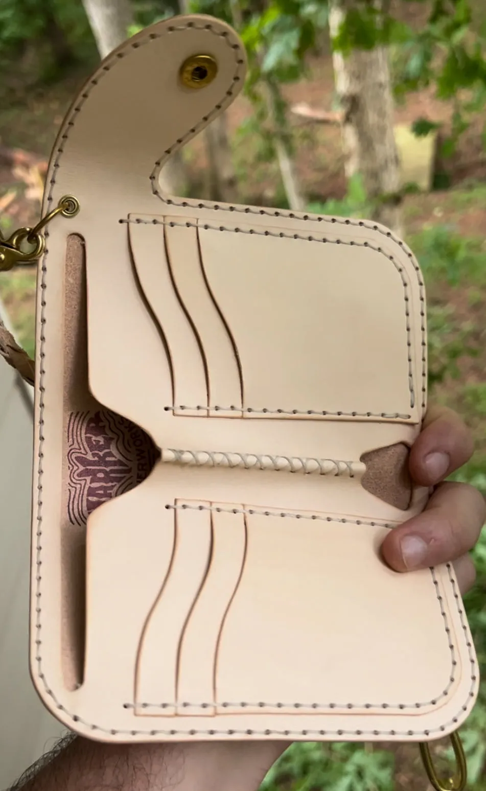 Blue Ridge Billfold Wallet (Natty veg) sold by Harker Leatherworks product image thumbnail 2