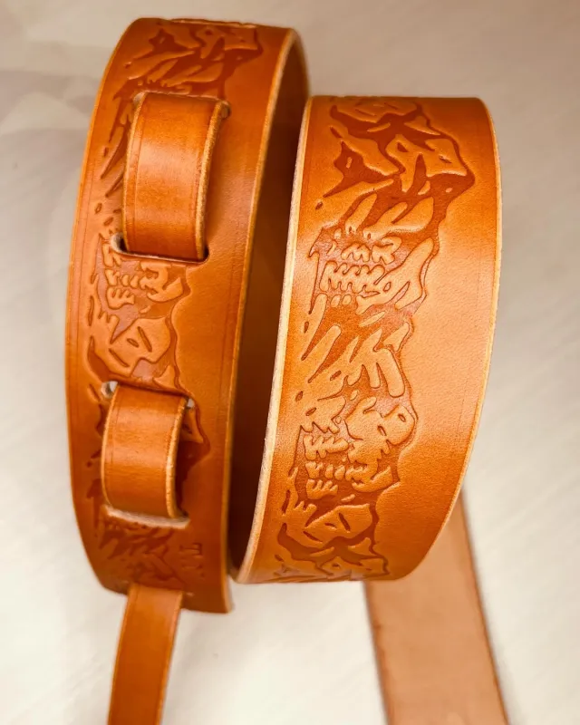 Rainier Guitar Strap made by Harker Leatherworks