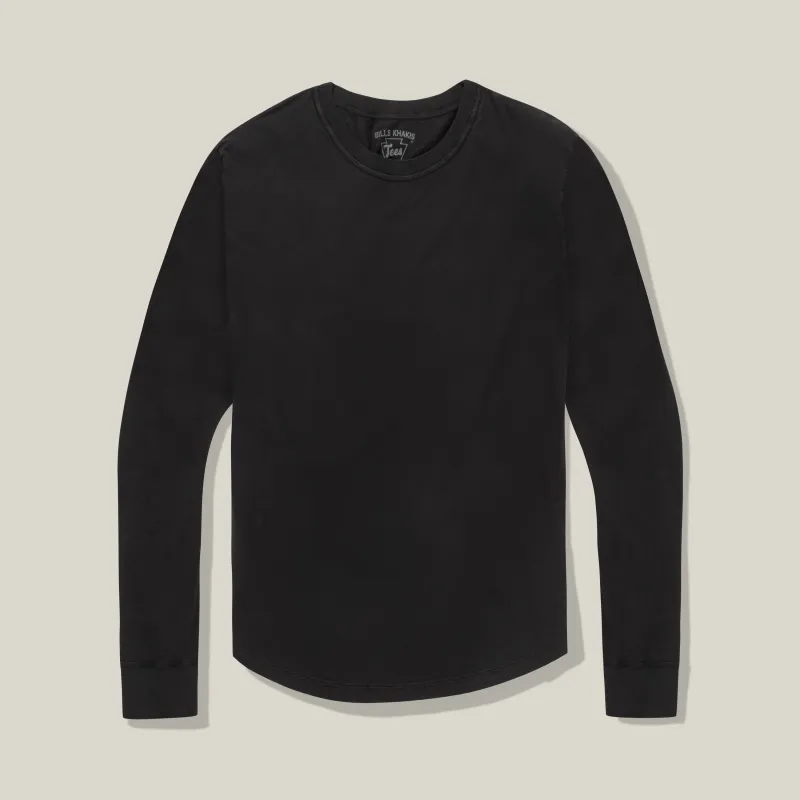 T-Shirts – Long Sleeve –Standard Fit– Coal made by Bills Khakis