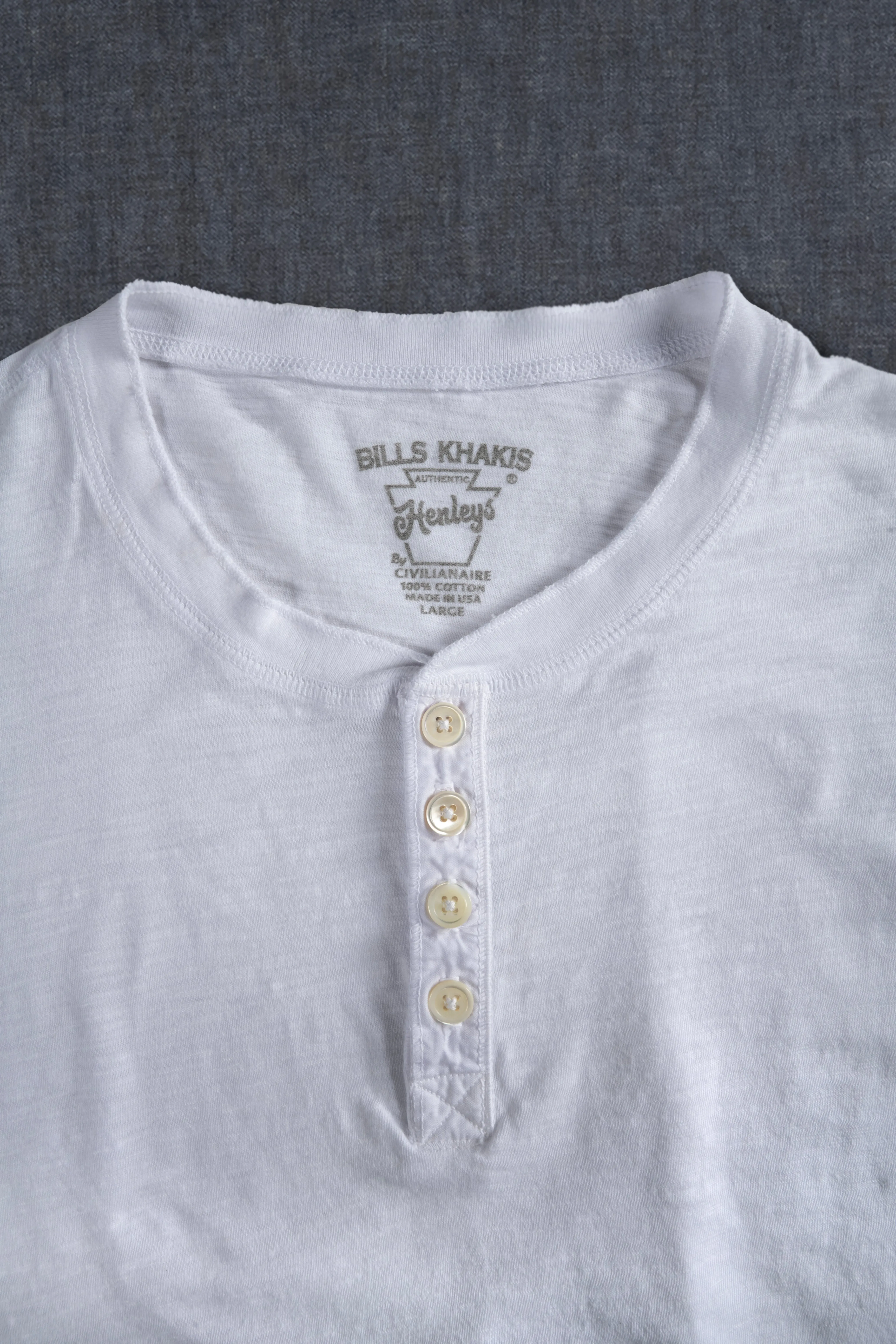 Lightweight Slub Cotton Henley – Standard Fit sold by Bills Khakis product image thumbnail 5