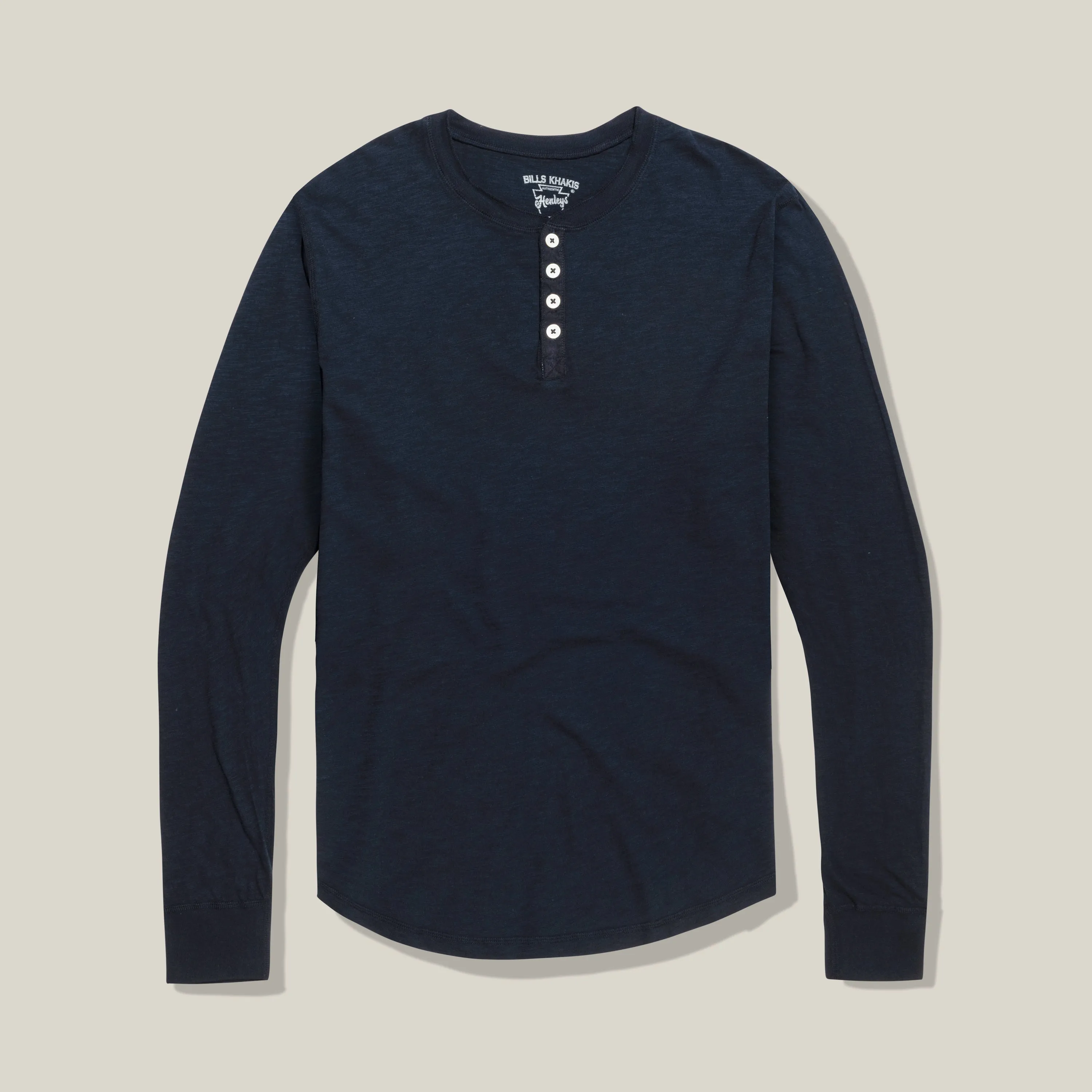 Lightweight Slub Cotton Henley – Standard Fit sold by Bills Khakis