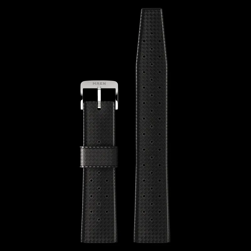 BLACK FKM RUBBER STRAP made by Maen