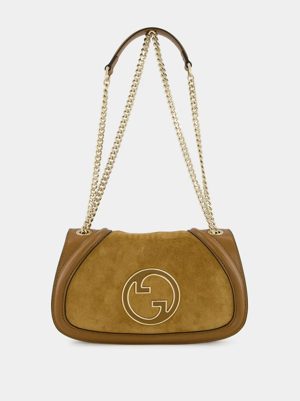 Light Brown Suede Blondie Medium Shoulder Bag sold by Fashion Clinic product image thumbnail 2
