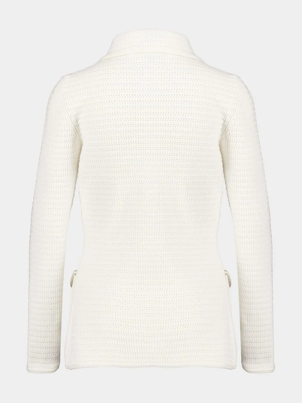 White Fine Cotton Cardigan with G Buttons sold by Fashion Clinic product image thumbnail 2