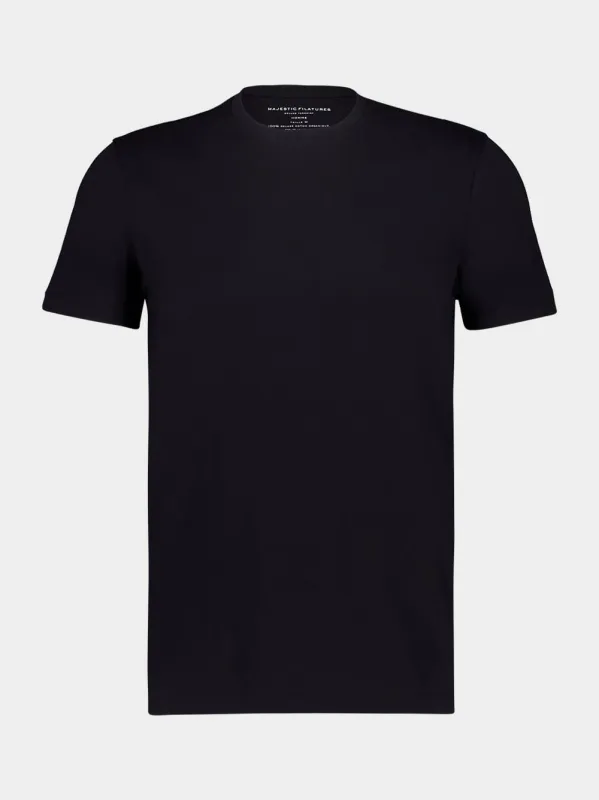 Marine Blue Julien Organic Cotton T-Shirt sold by Fashion Clinic