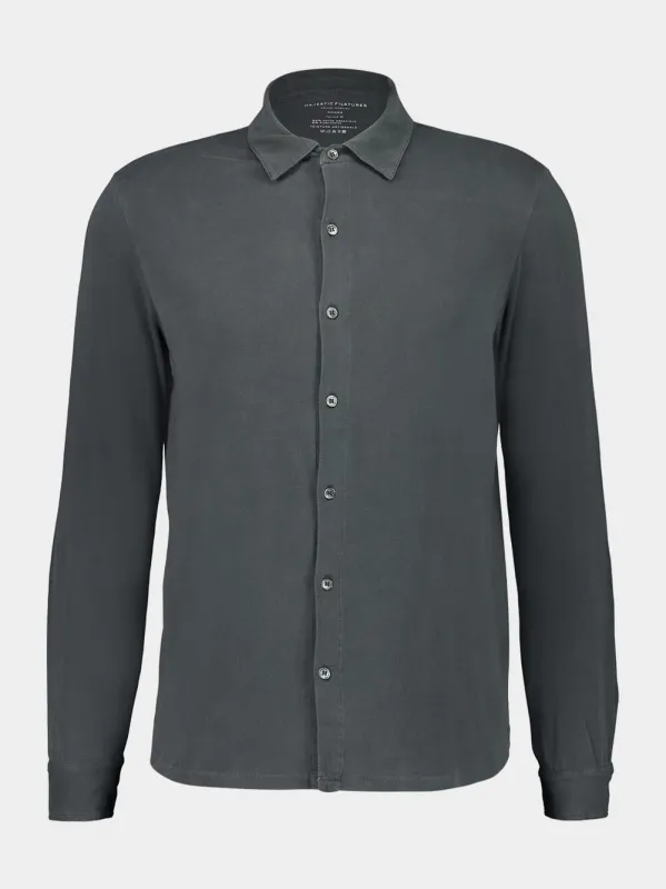 Galet Grey Herman Long-Sleeved Shirt sold by Fashion Clinic