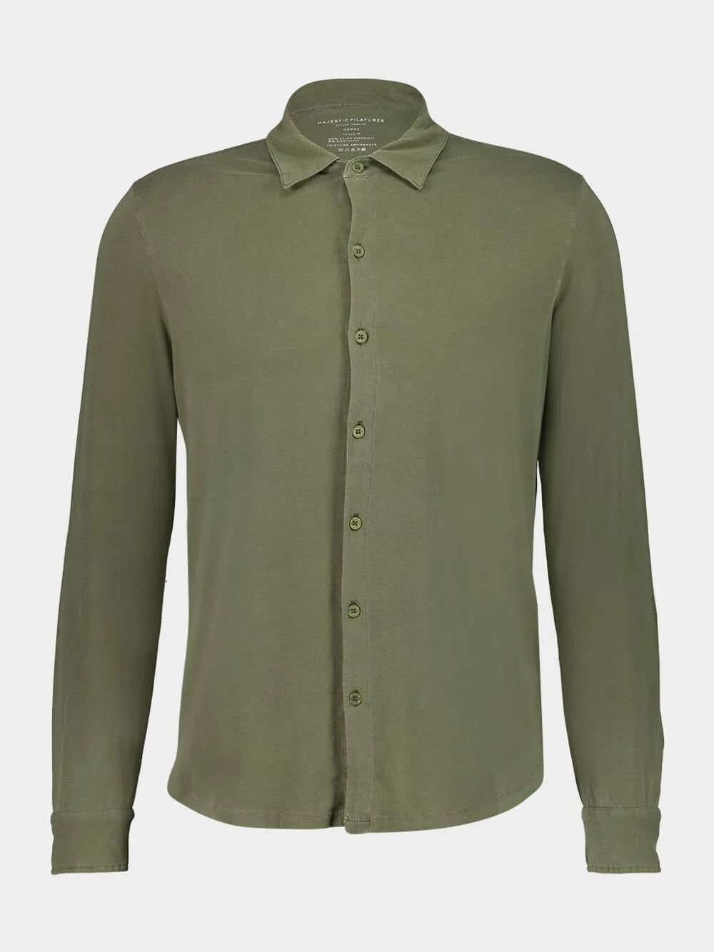 Army Green Herman Long-Sleeved Shirt sold by Fashion Clinic