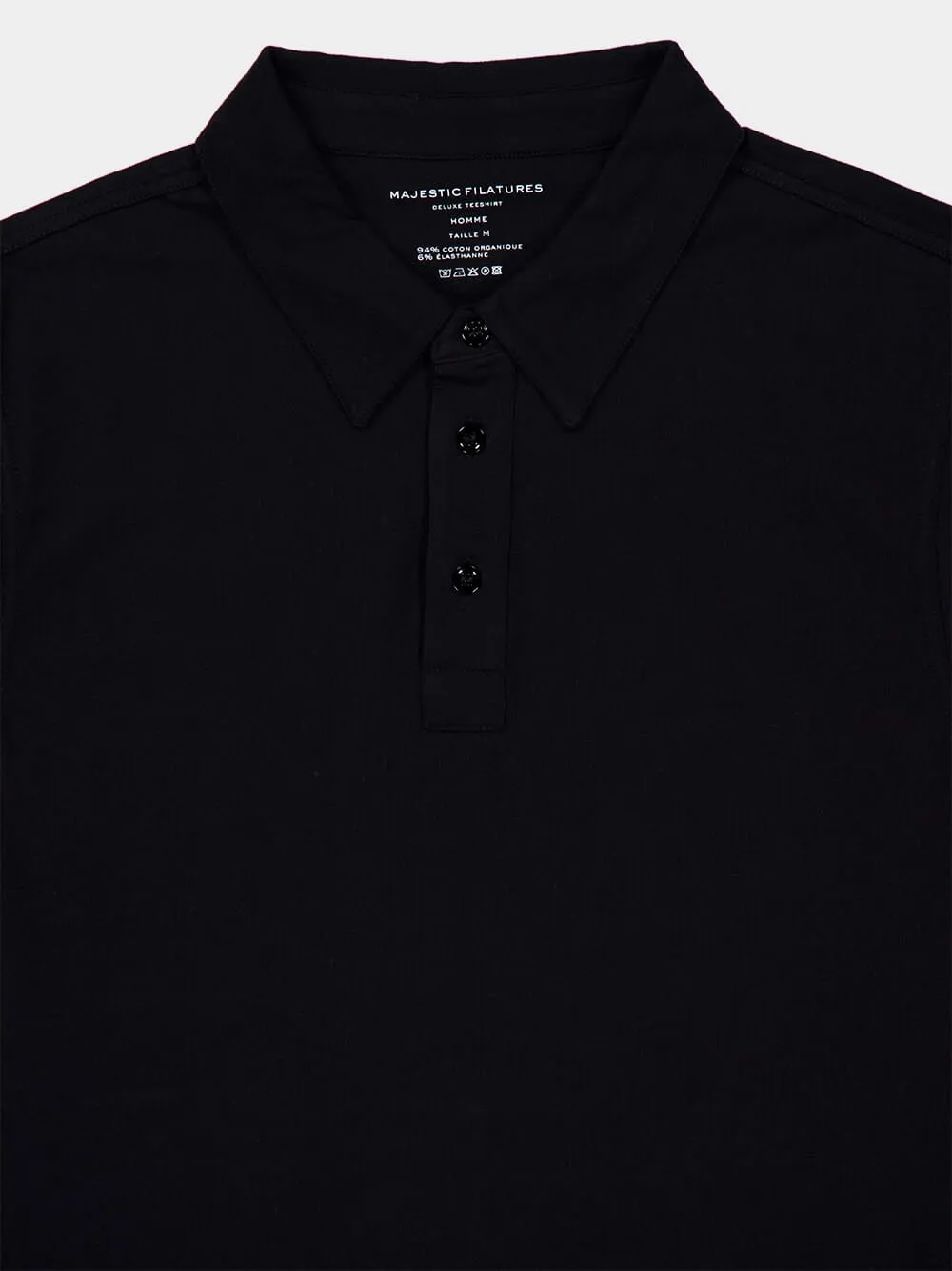 Black Organic Cotton Polo Shirt sold by Fashion Clinic product image thumbnail 3