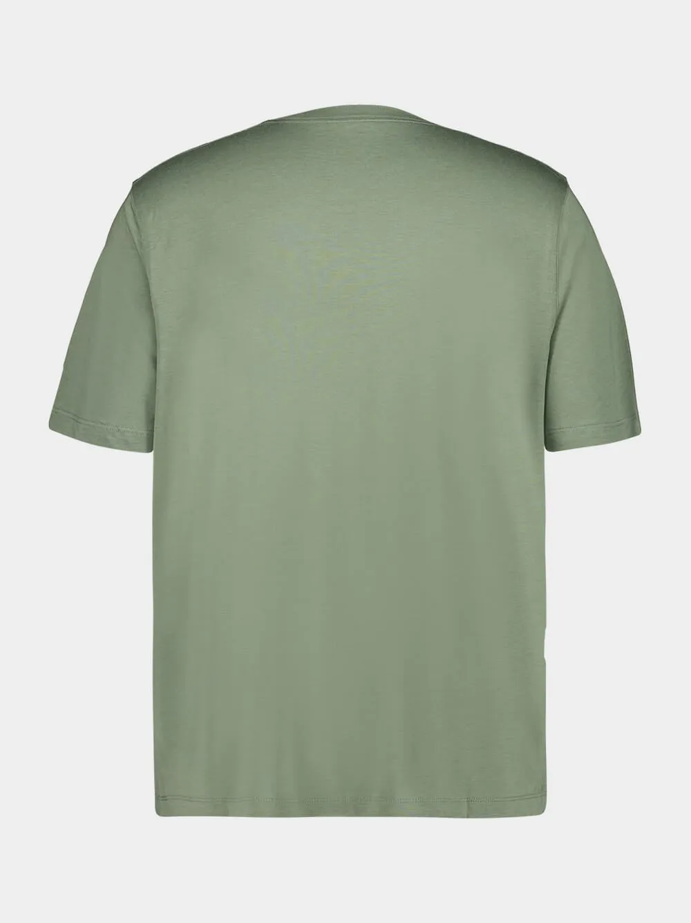 Khaki Green T-Shirt with Round Neck sold by Fashion Clinic product image thumbnail 2