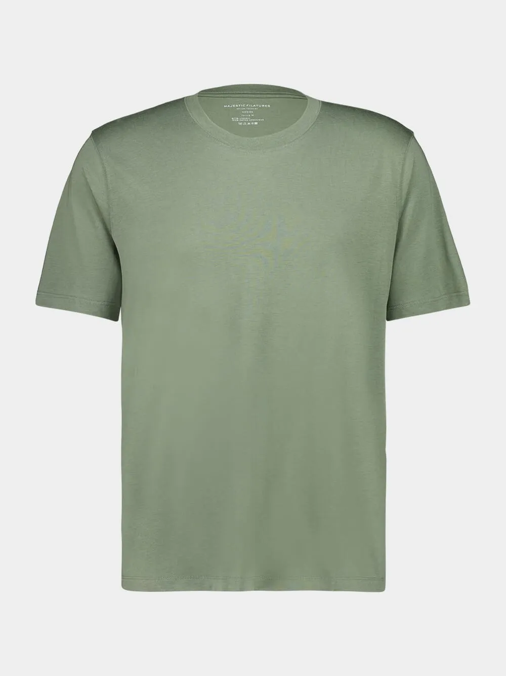 Khaki Green T-Shirt with Round Neck sold by Fashion Clinic