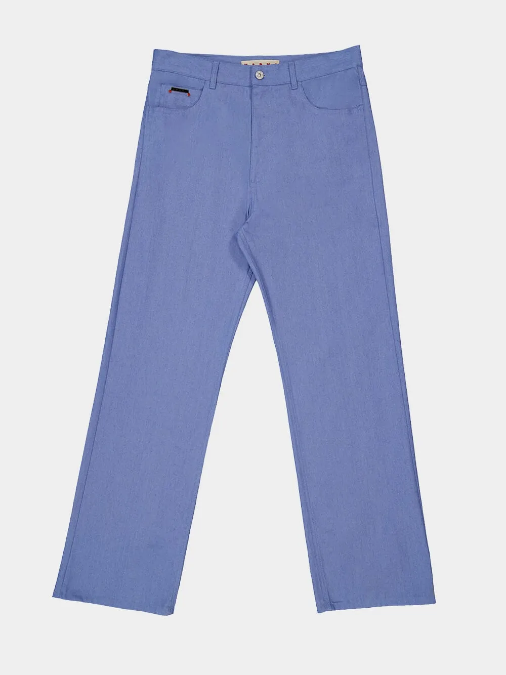 Iris Blue Wide-Leg Denim Jeans with Trunkaroo Plaque sold by Fashion Clinic product image thumbnail 3