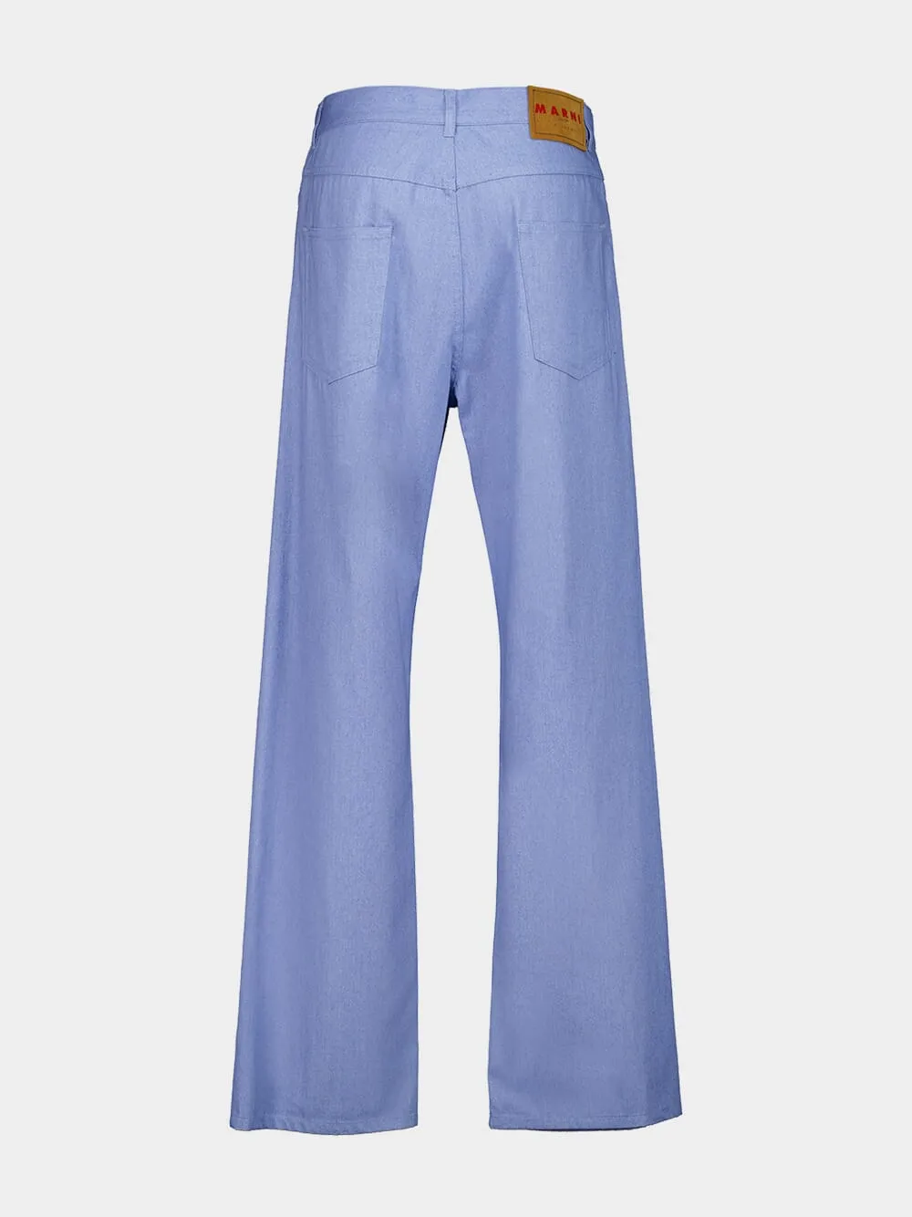 Iris Blue Wide-Leg Denim Jeans with Trunkaroo Plaque sold by Fashion Clinic product image thumbnail 2