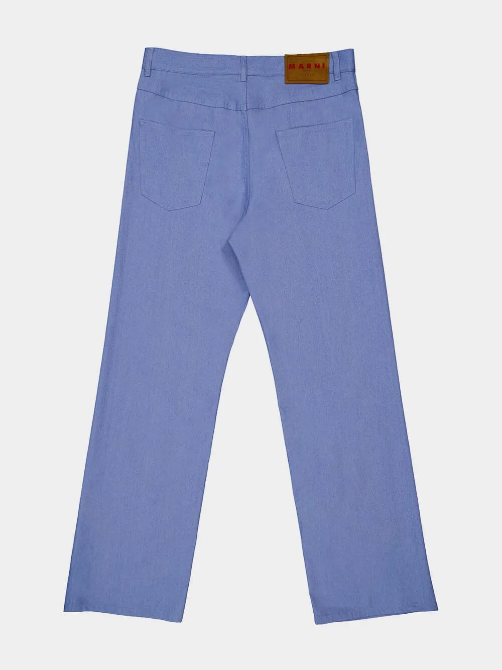 Iris Blue Wide-Leg Denim Jeans with Trunkaroo Plaque sold by Fashion Clinic product image thumbnail 4